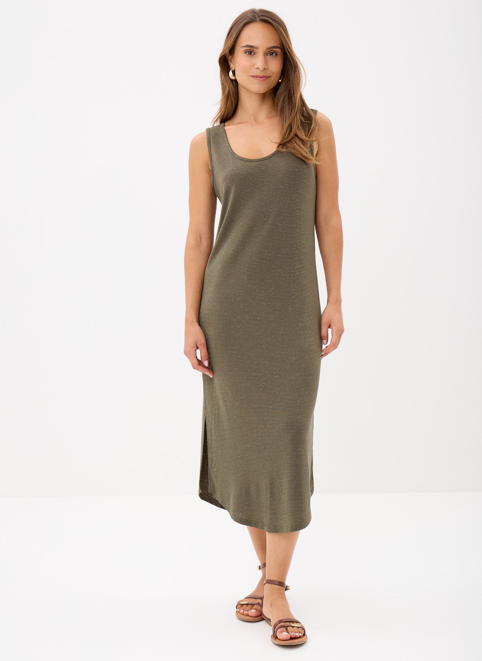 Jurken Pcbillo Tank Midi Dress Lurex Noos Bc dames groen Pieces Jurken Pcbillo Tank Midi Dress Lurex Noos Bc dames groen grape leaf