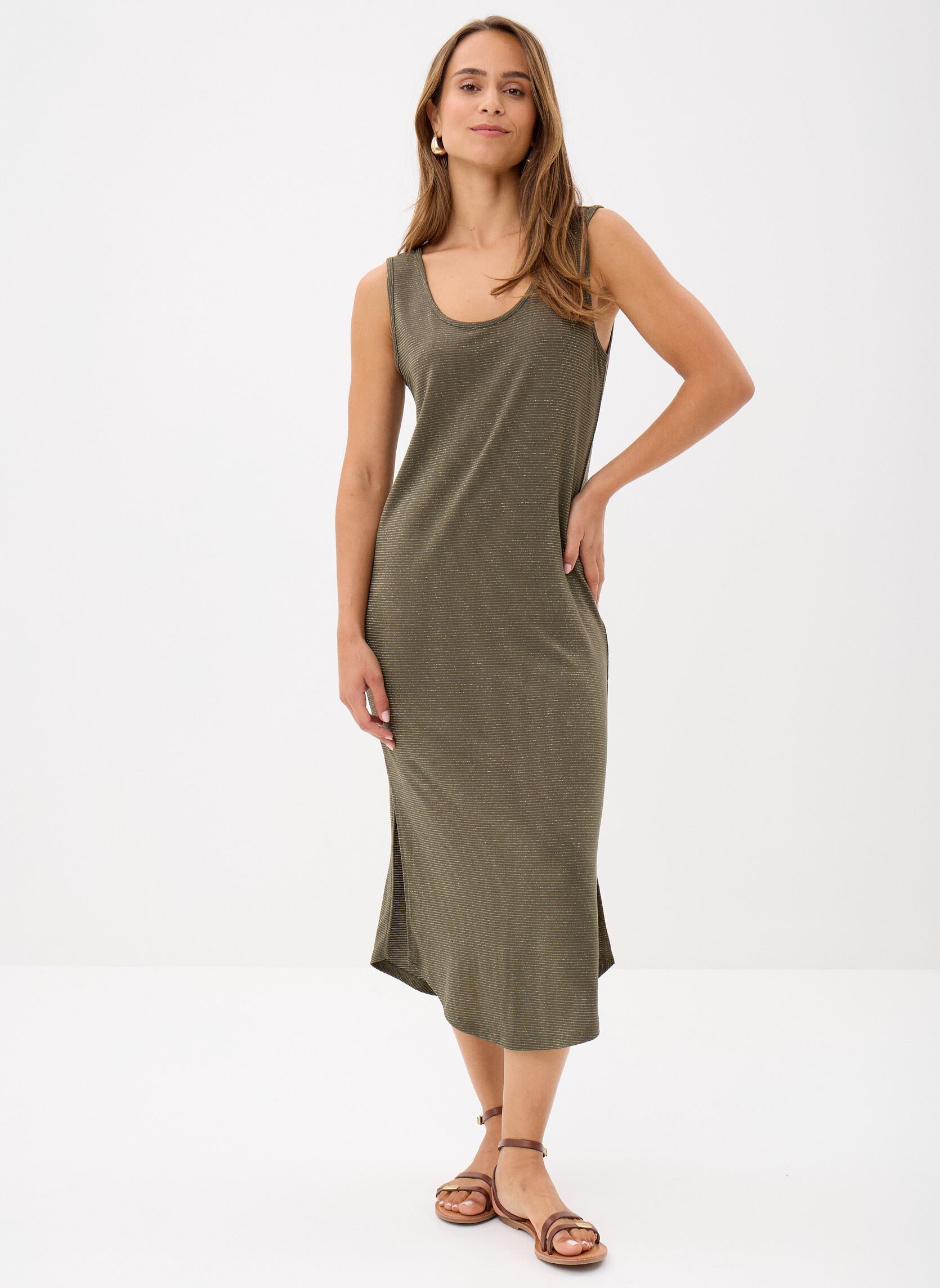Jurken Pcbillo Tank Midi Dress Lurex Noos Bc dames groen Pieces Jurken Pcbillo Tank Midi Dress Lurex Noos Bc dames groen grape leaf