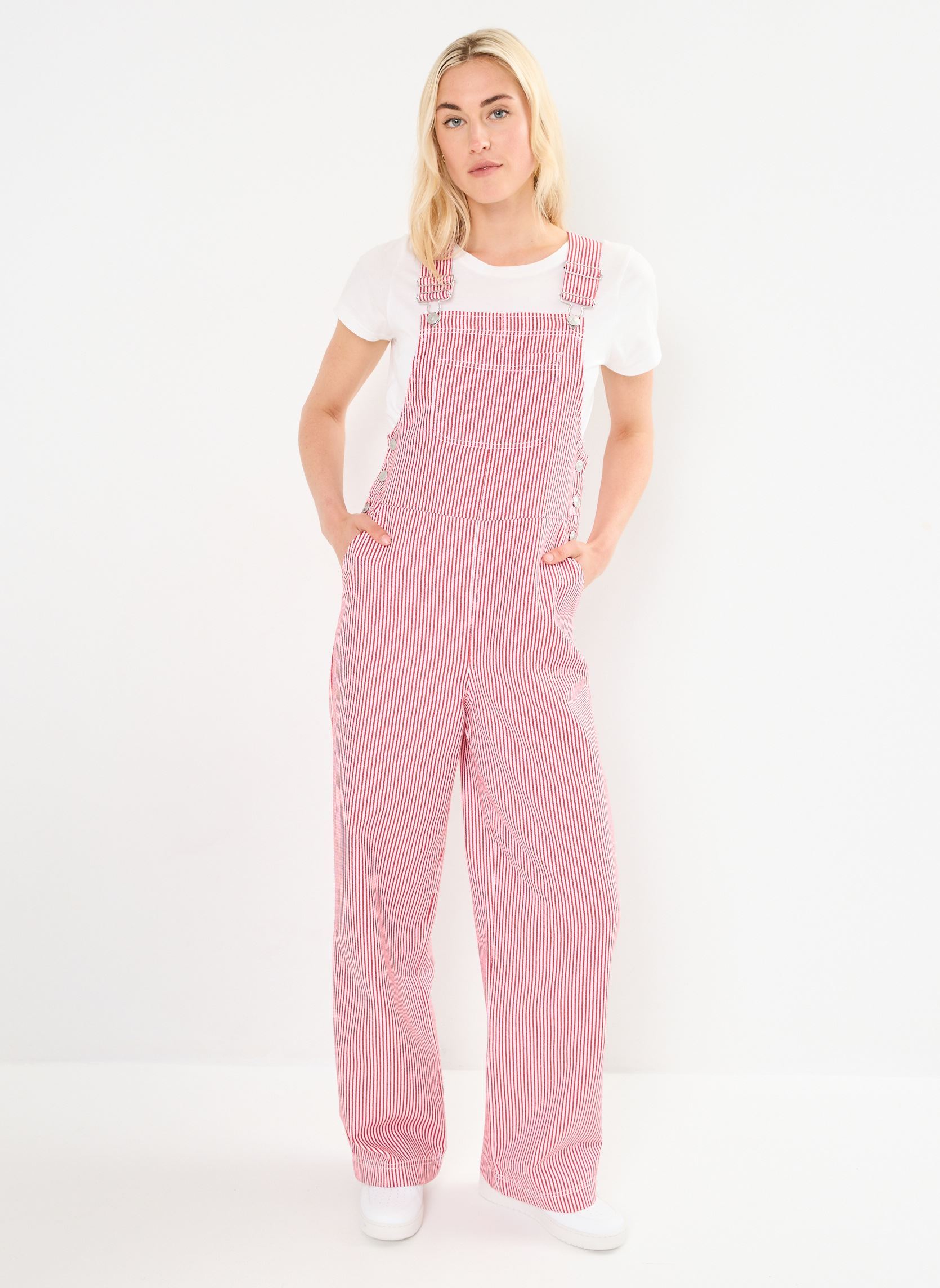 Latzhosen Pcallo Dungeree damen rot Pieces Latzhosen Pcallo Dungeree damen rot Salsa