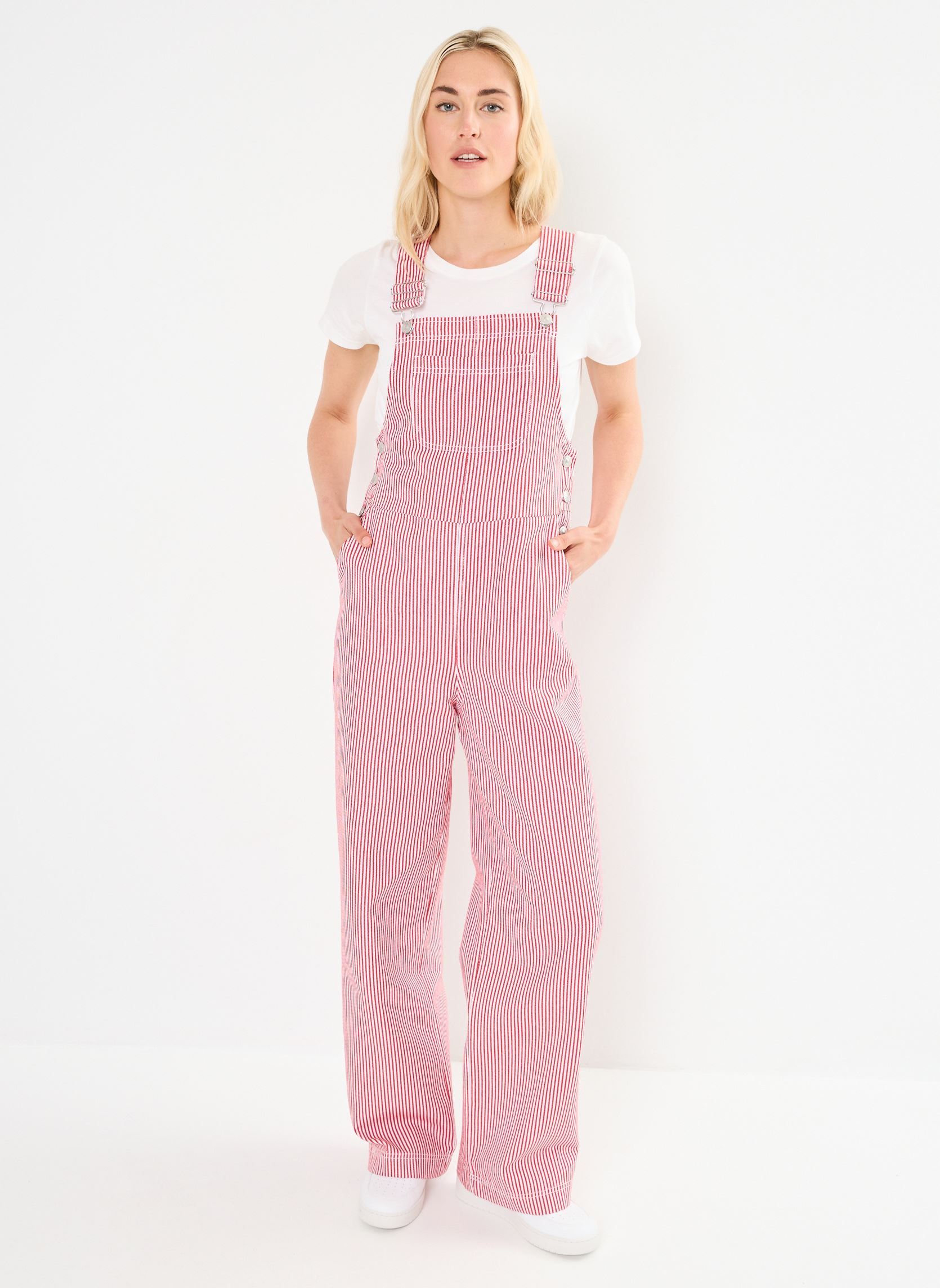 Latzhosen Pcallo Dungeree damen rot Pieces Latzhosen Pcallo Dungeree damen rot Salsa