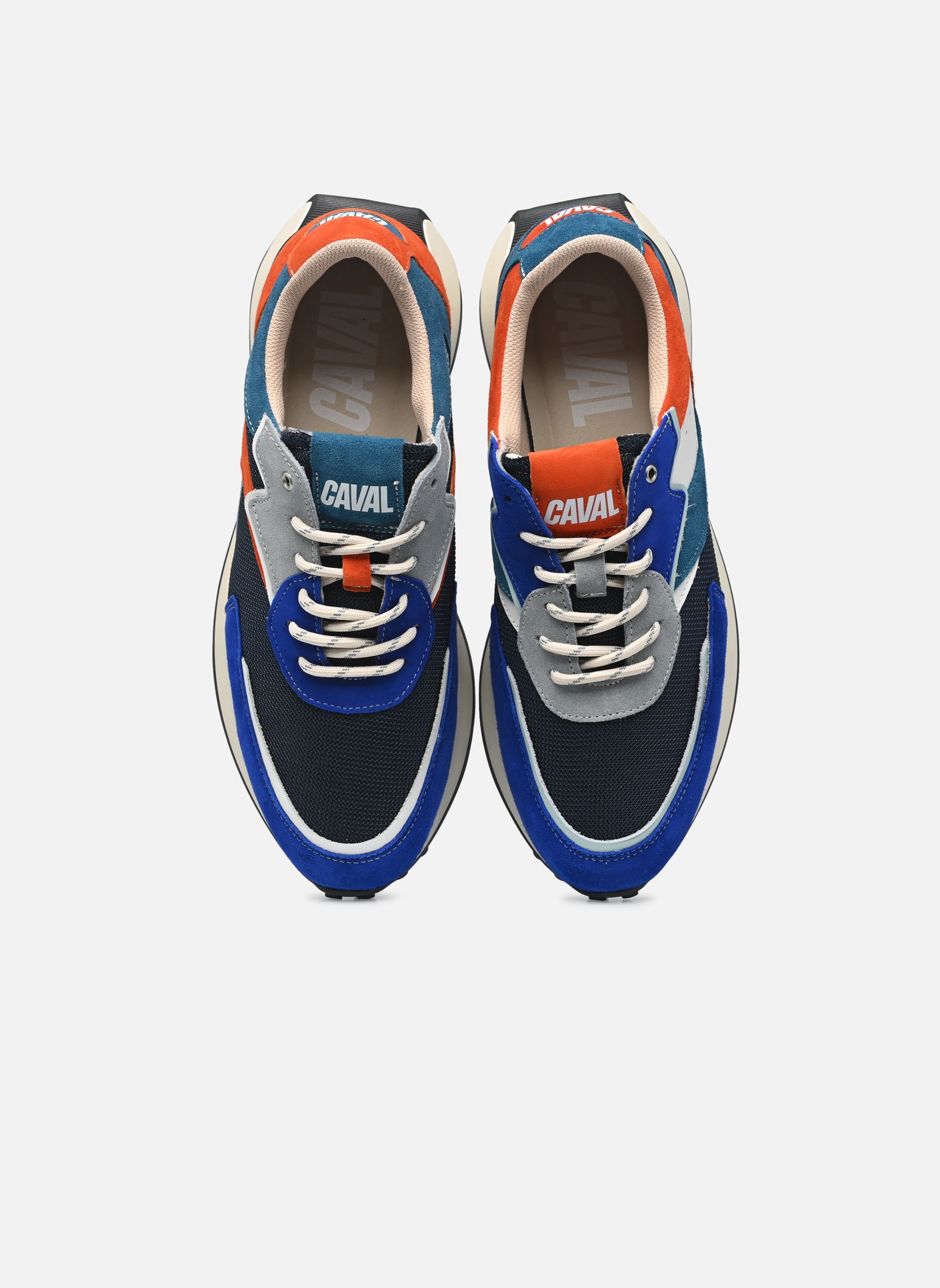 Baskets running Slide M homme bleu Caval Baskets running Slide M homme bleu Electrik Tangerine