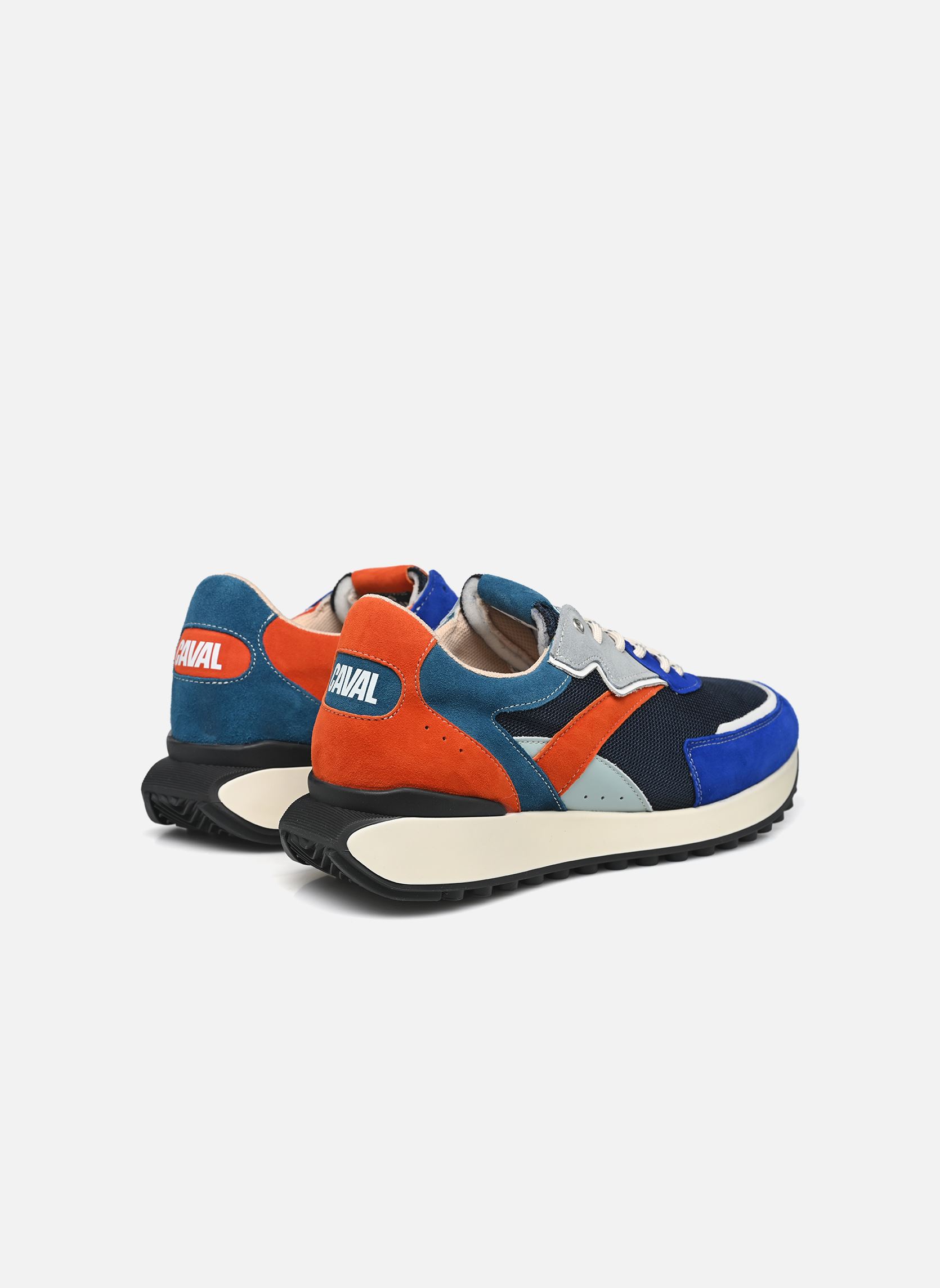 Baskets running Slide M homme bleu Caval Baskets running Slide M homme bleu Electrik Tangerine