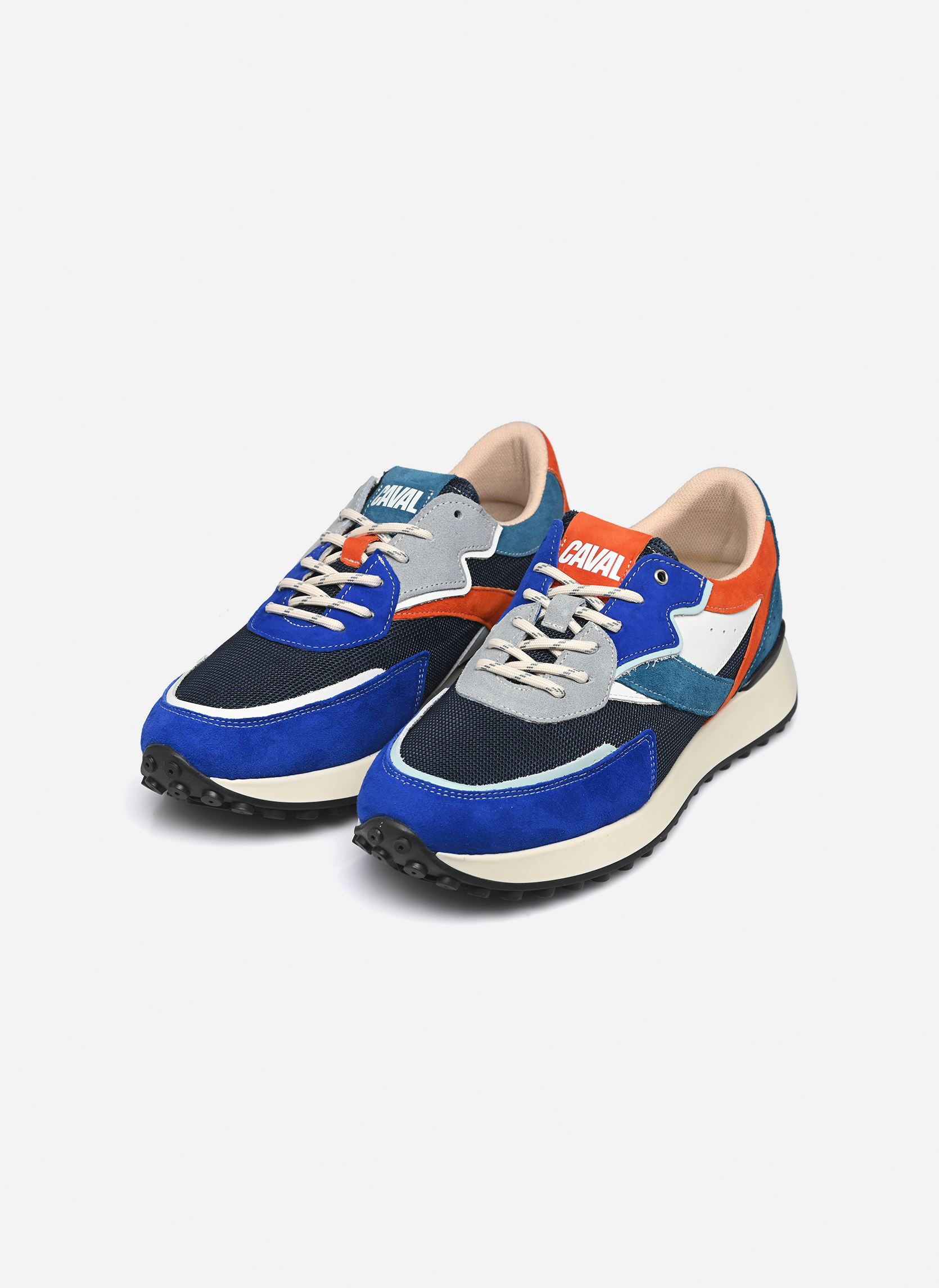 Baskets running Slide M homme bleu Caval Baskets running Slide M homme bleu Electrik Tangerine