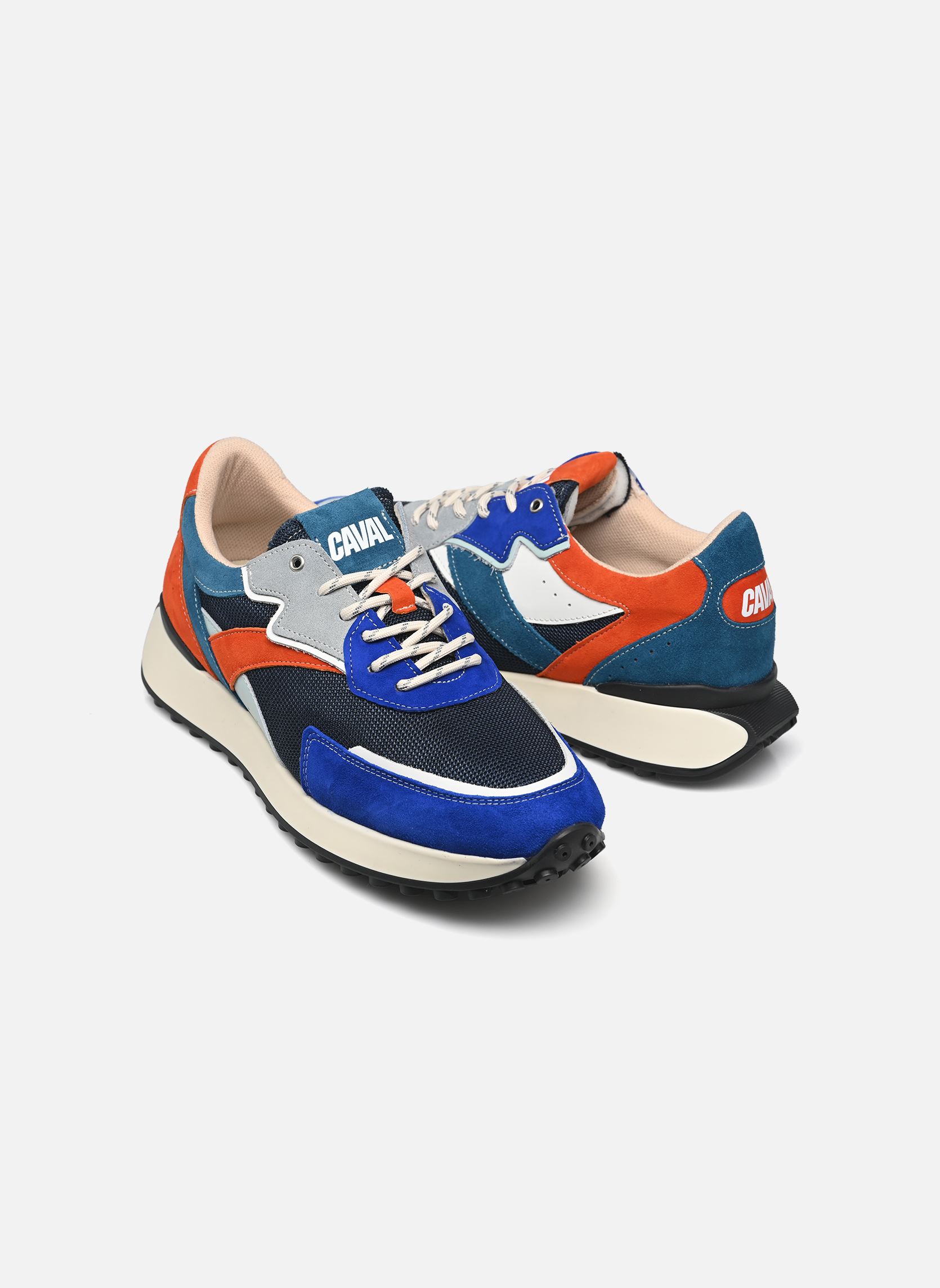 Baskets running Slide M homme bleu Caval Baskets running Slide M homme bleu Electrik Tangerine