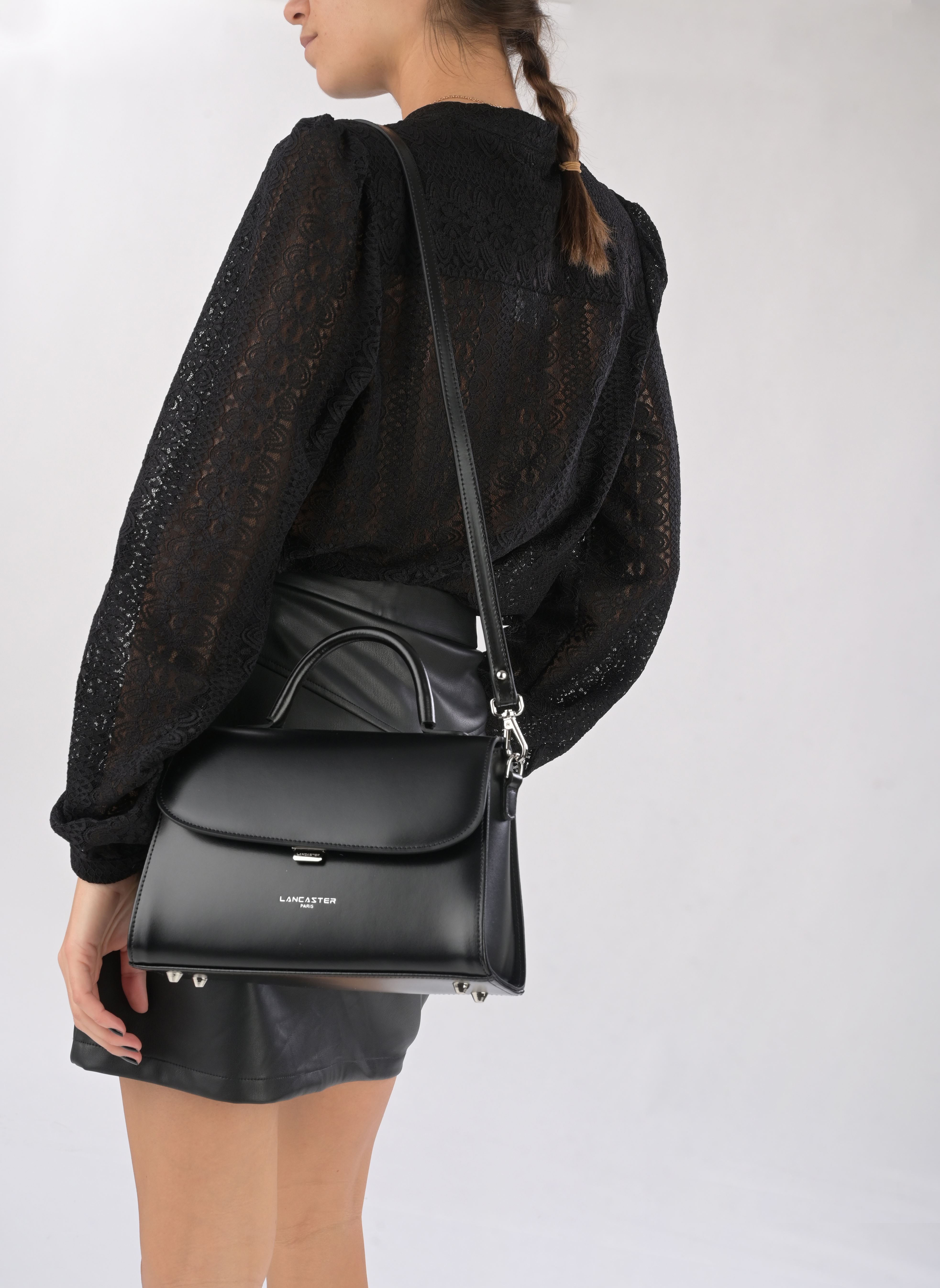 Sacs à main Sac à main A rabat avec fermoir M Suave femme noir Lancaster Sacs à main Sac à main A rabat avec fermoir M Suave femme noir NOIR