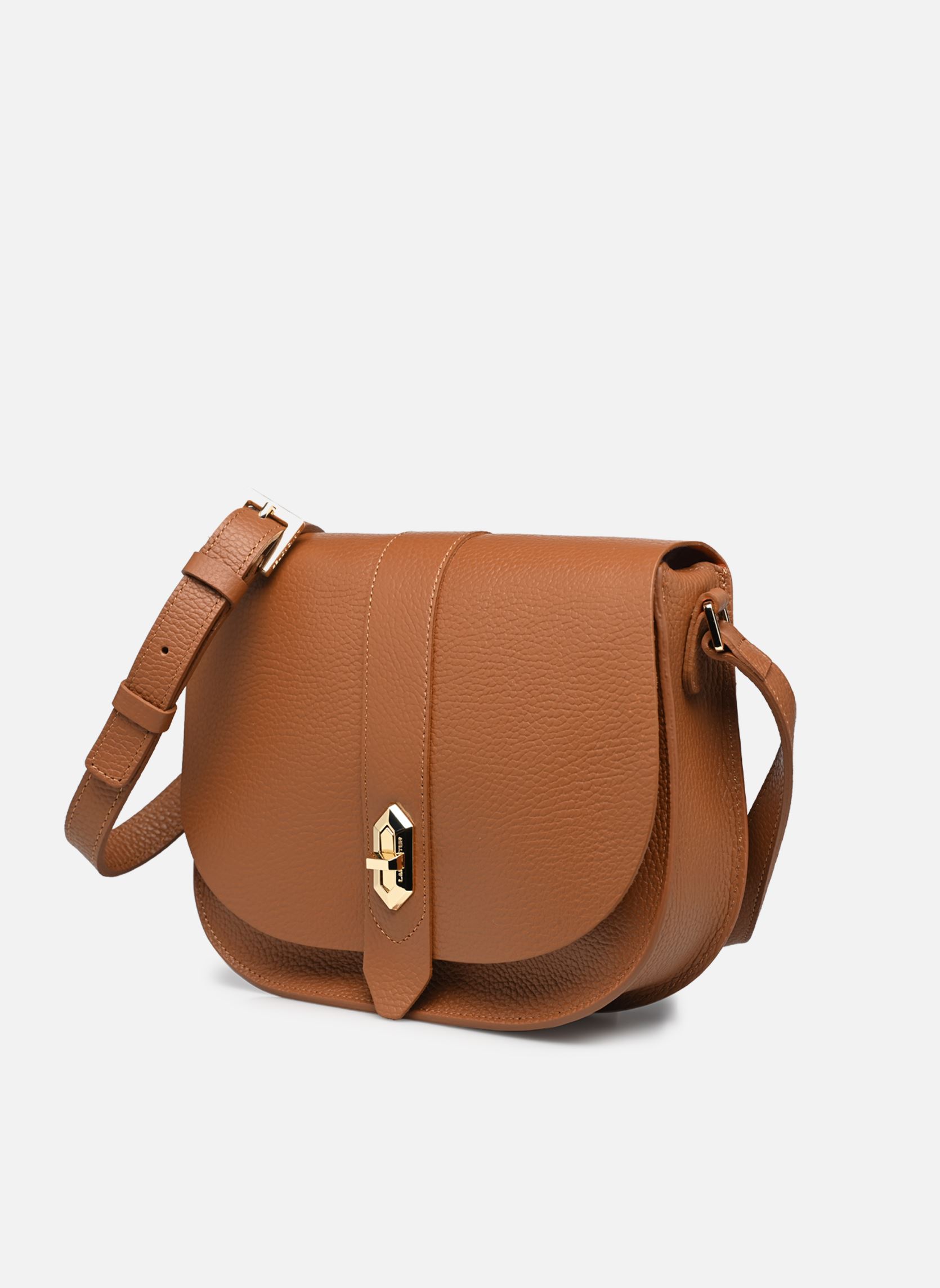 Sacs bandoulière Sac besace A rabat avec fermoir Top Doub femme marron Lancaster Sacs bandoulière Sac besace A rabat avec fermoir Top Doub femme marron CAMEL - IN - ORANGE
