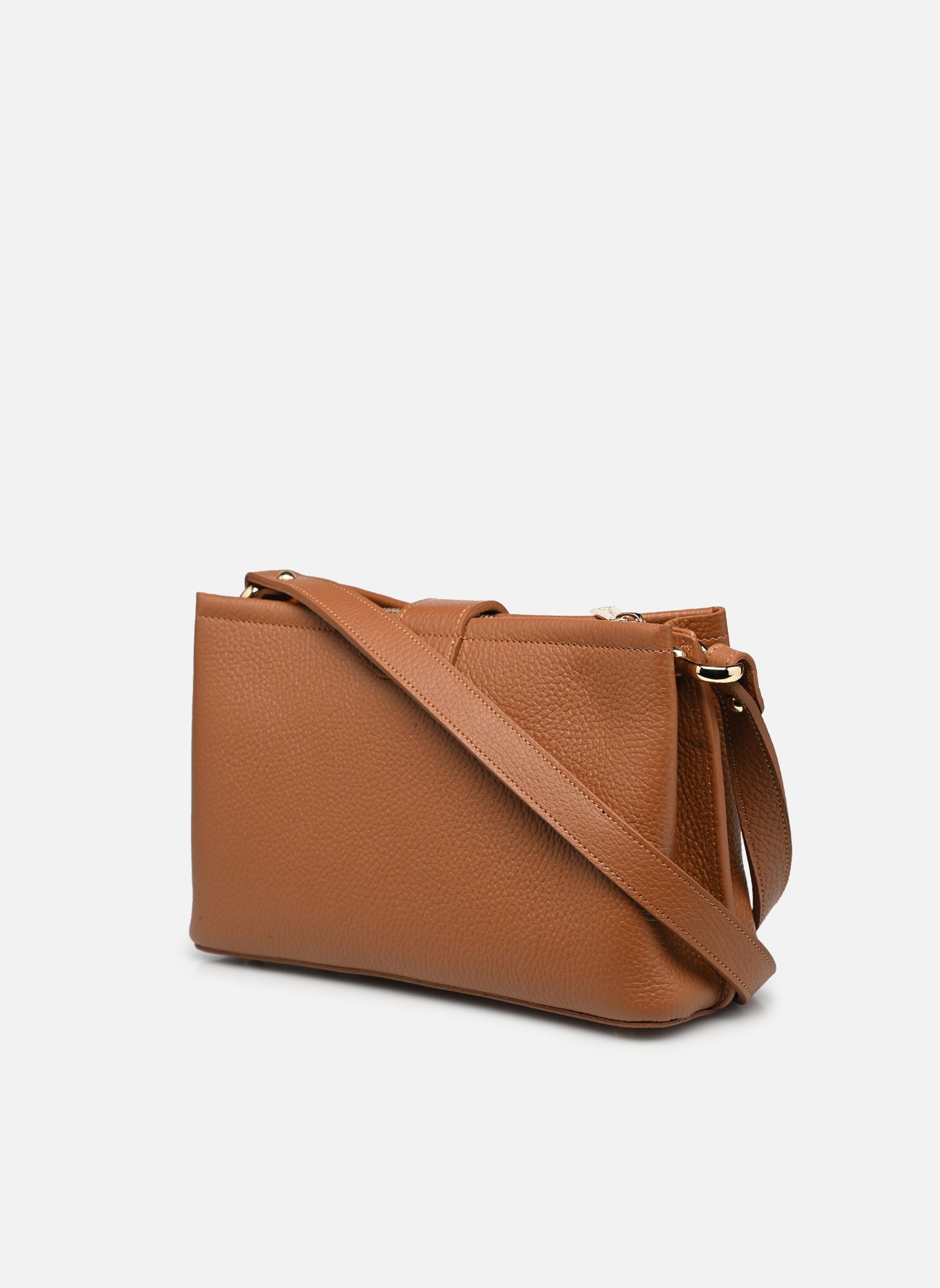 Sacs bandoulière Sac trotteur Zippé Top Double femme marron Lancaster Sacs bandoulière Sac trotteur Zippé Top Double femme marron CAMEL - IN - ORANGE