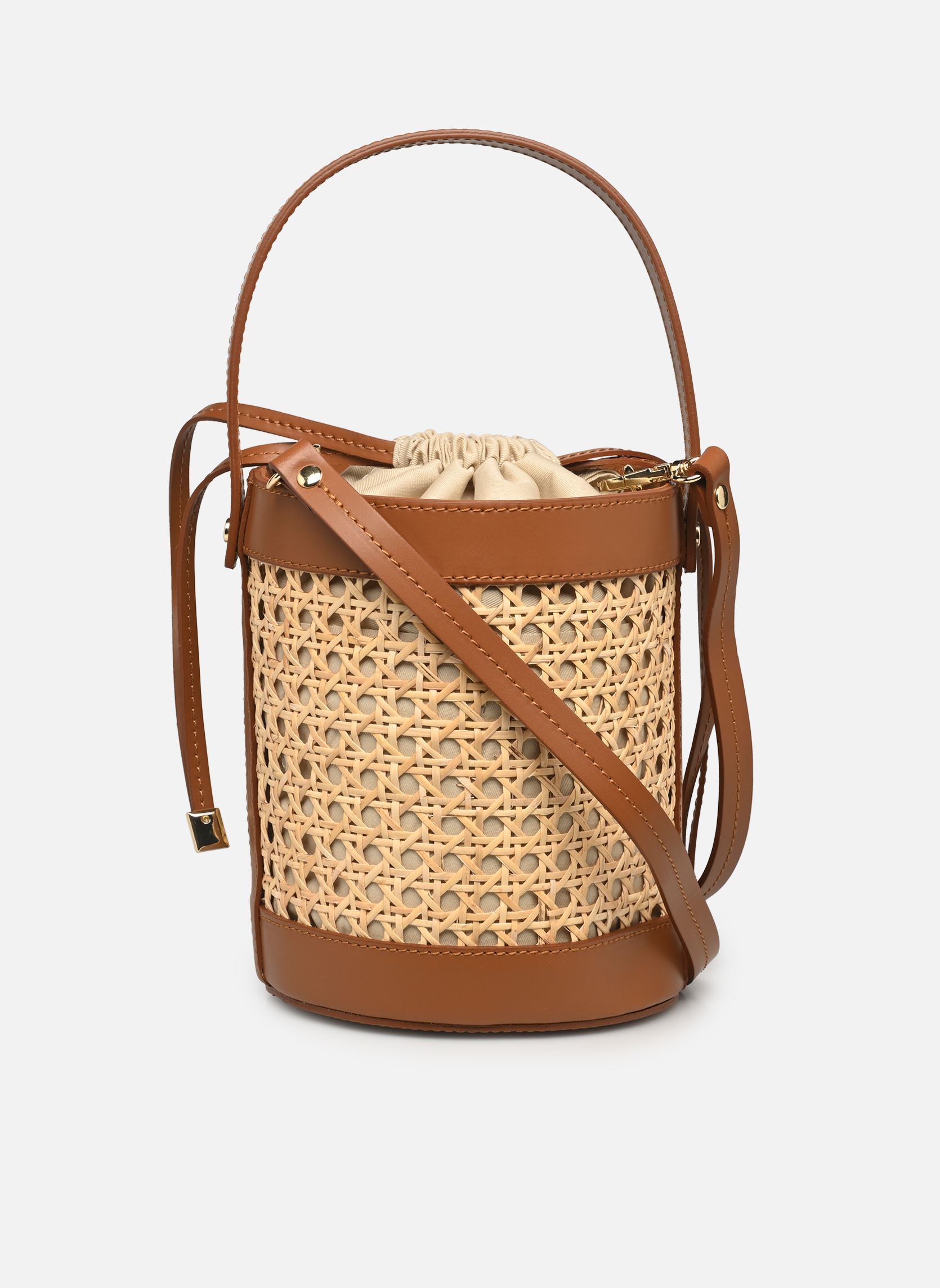 Sacs à main Sac seau A lacets coulissants M Cannage femme marron Lancaster Sacs à main Sac seau A lacets coulissants M Cannage femme marron MARRON CAMEL