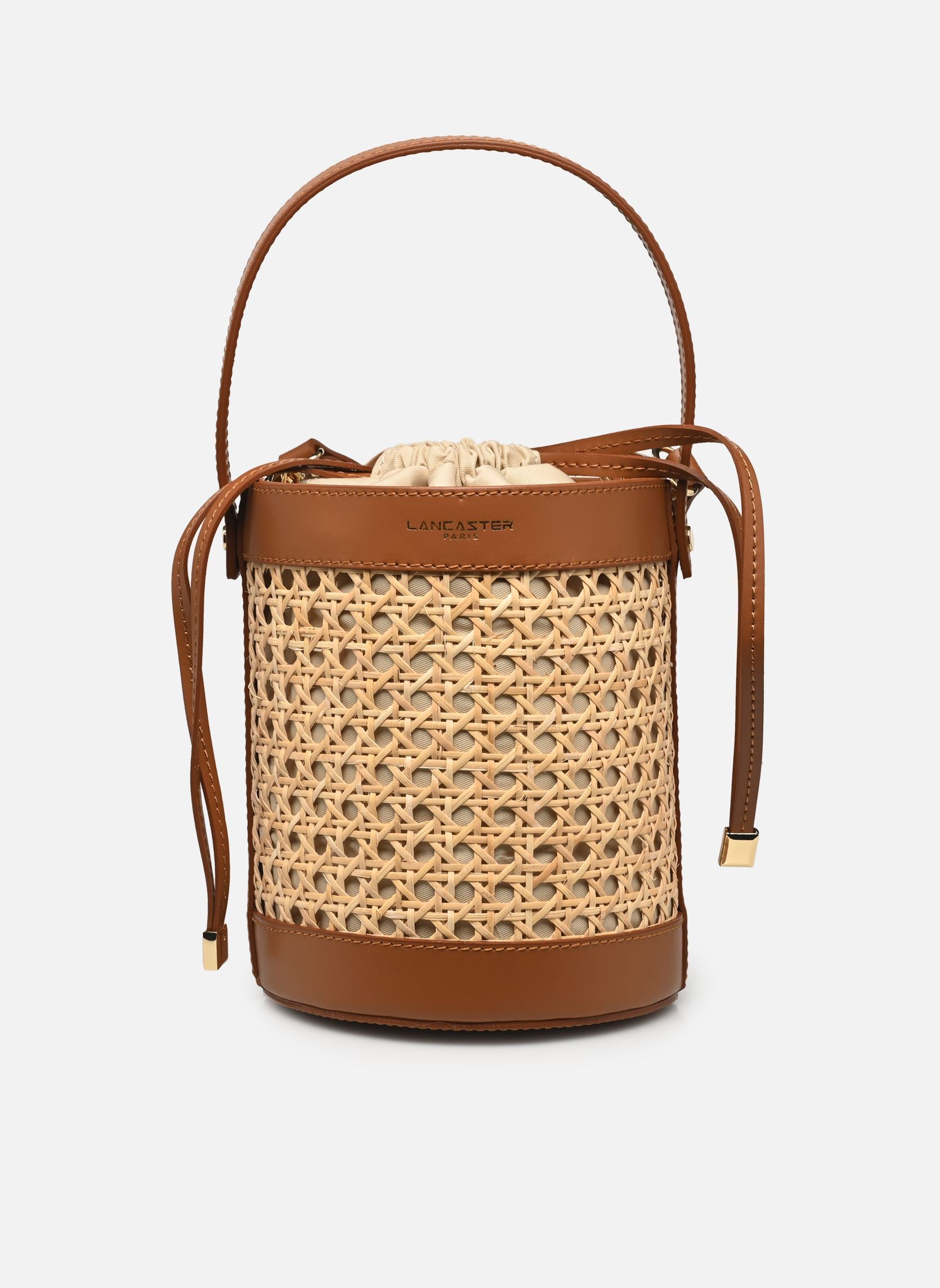 Sacs à main Sac seau A lacets coulissants M Cannage femme marron Lancaster Sacs à main Sac seau A lacets coulissants M Cannage femme marron MARRON CAMEL