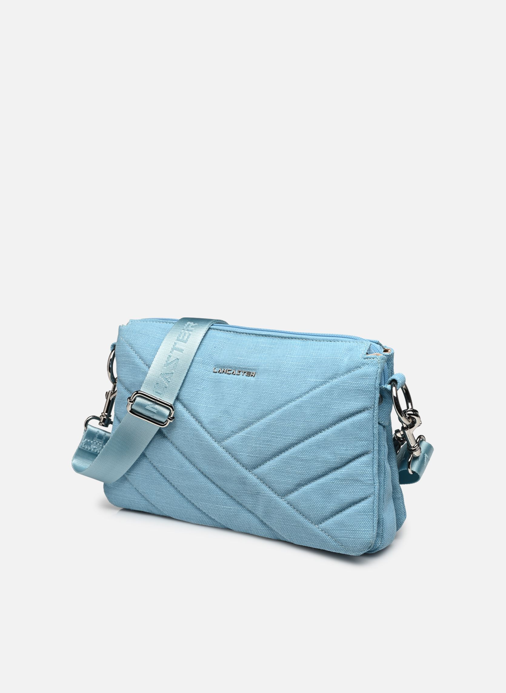 Umhängetaschen Pochette Zippé M Canvas Matelassé damen blau Lancaster Umhängetaschen Pochette Zippé M Canvas Matelassé damen blau LAGON