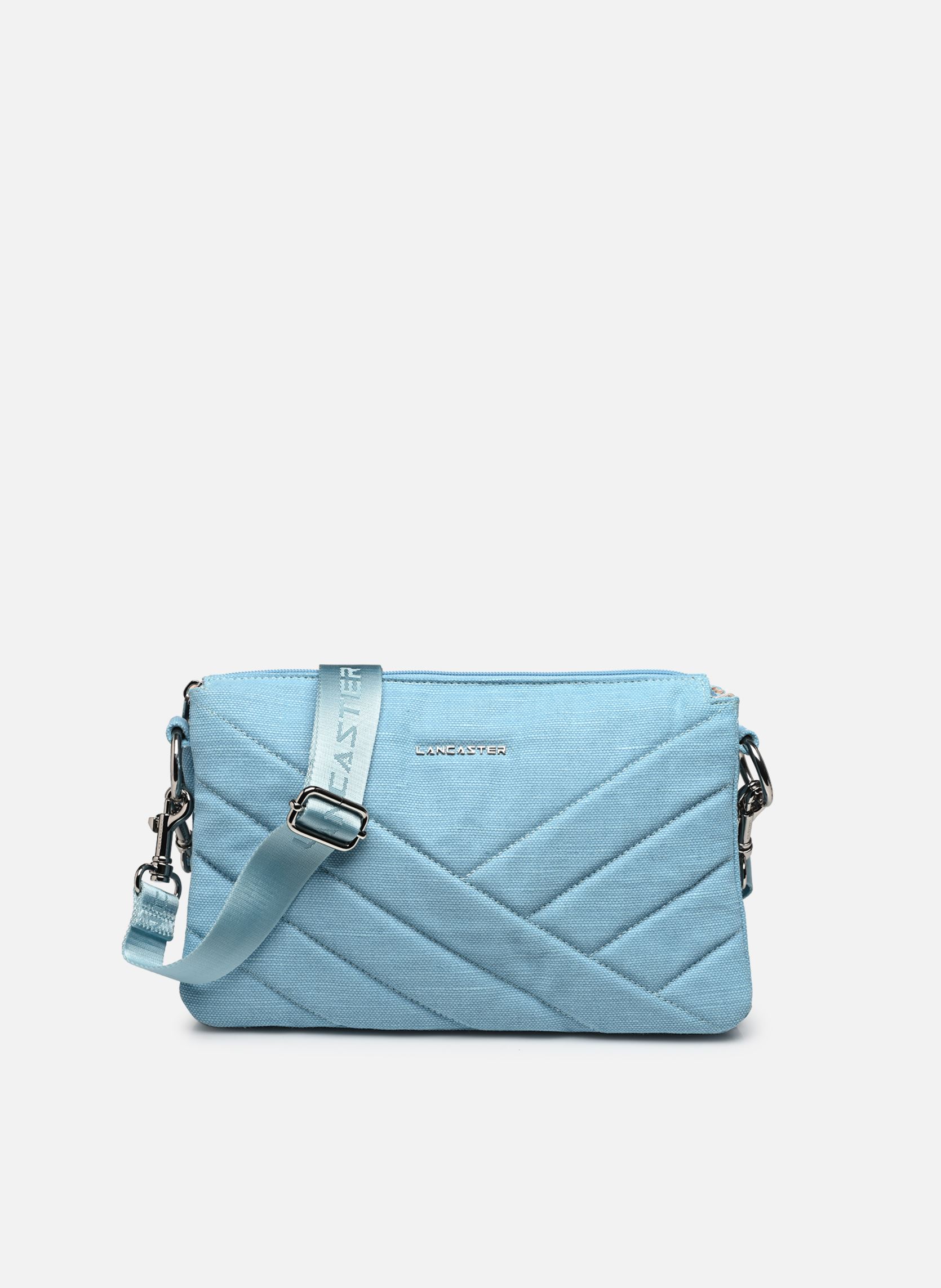 Umhängetaschen Pochette Zippé M Canvas Matelassé damen blau Lancaster Umhängetaschen Pochette Zippé M Canvas Matelassé damen blau LAGON