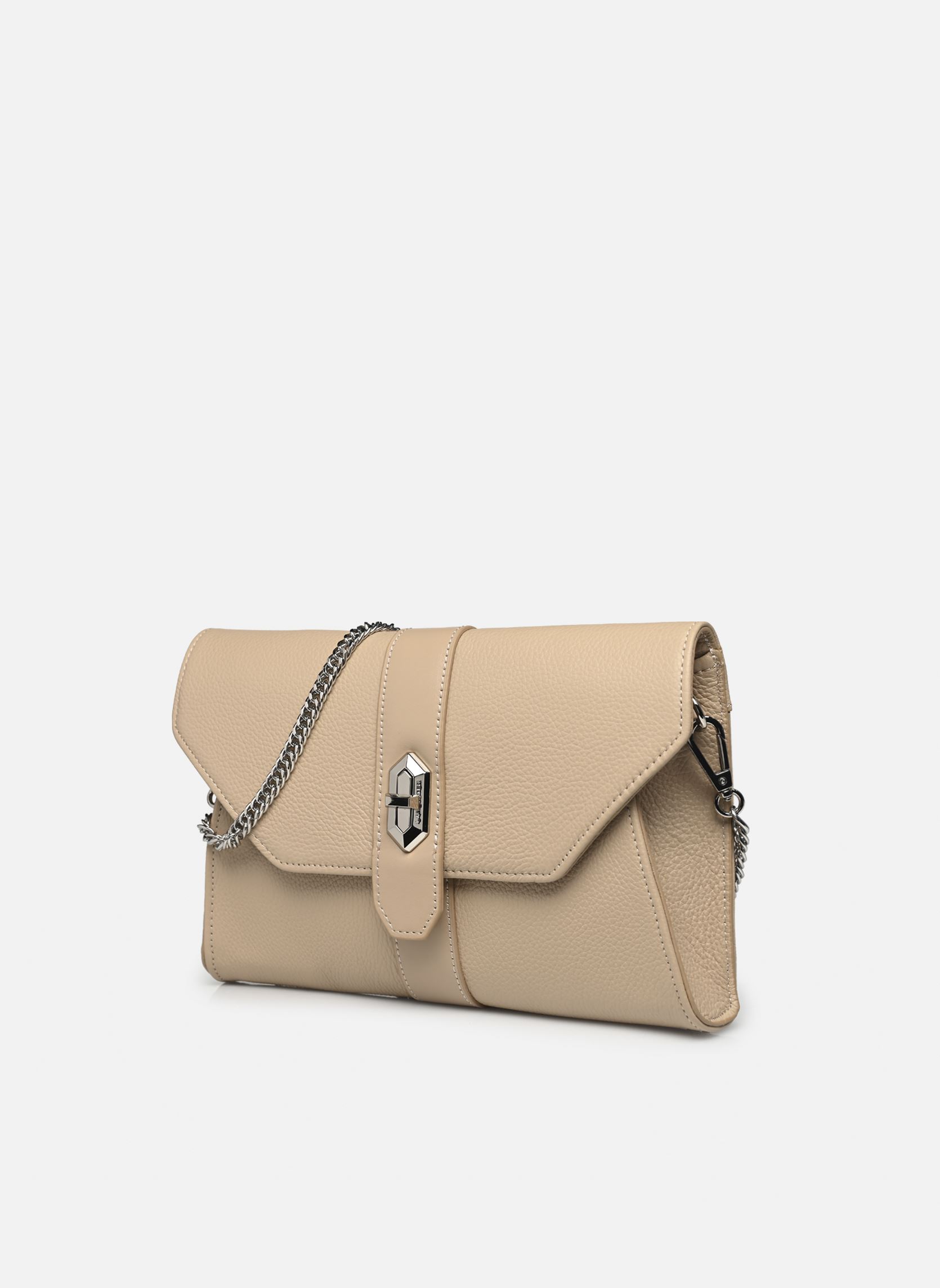 Schoudertassen Pochette A rabat avec fermoir Milano Del dames beige Lancaster Schoudertassen Pochette A rabat avec fermoir Milano Del dames beige BEIGE FONCÉ
