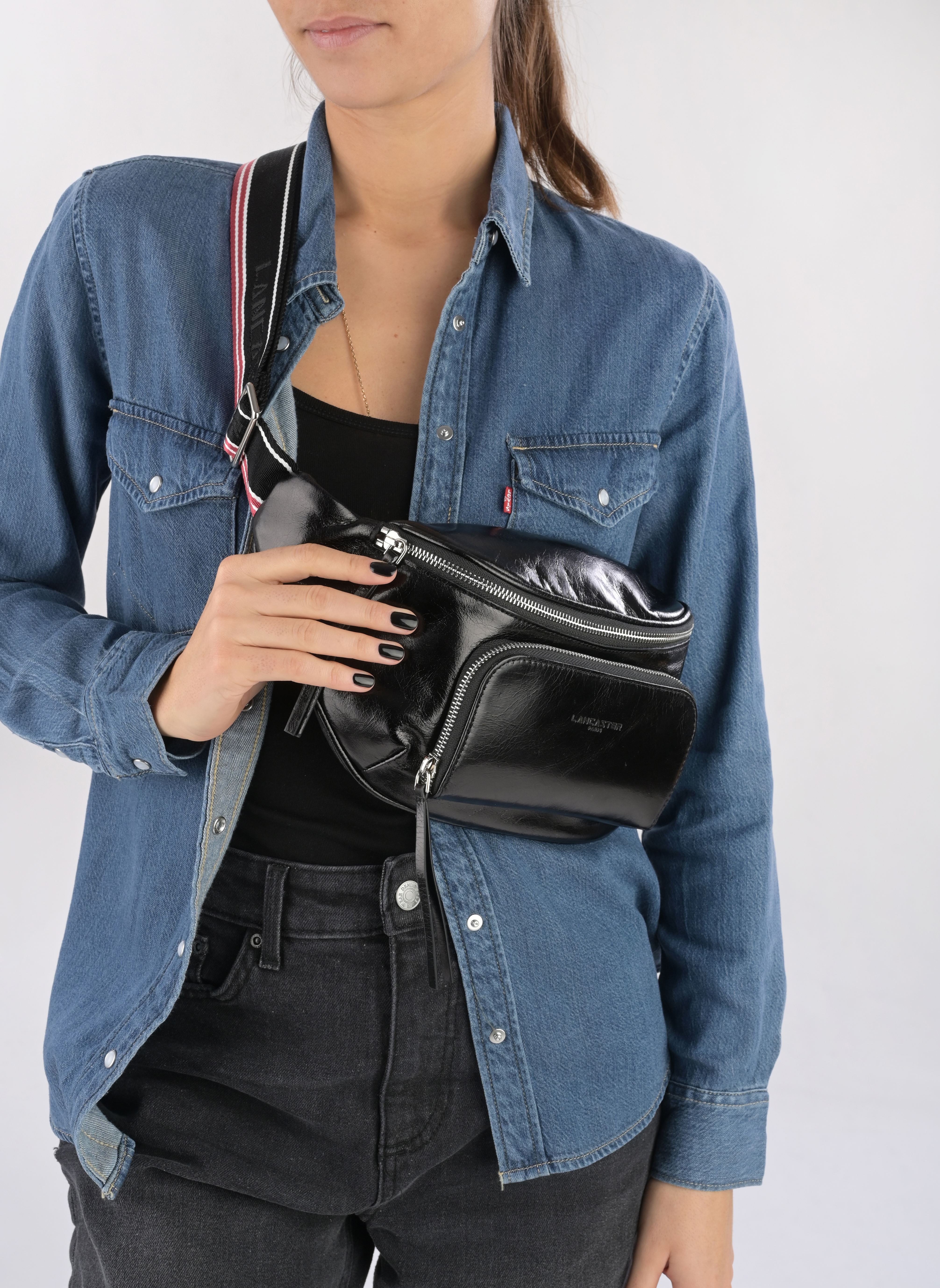 Sacs banane Sac banane Zippé Rétro & Glam femme noir Lancaster Sacs banane Sac banane Zippé Rétro & Glam femme noir NOIR