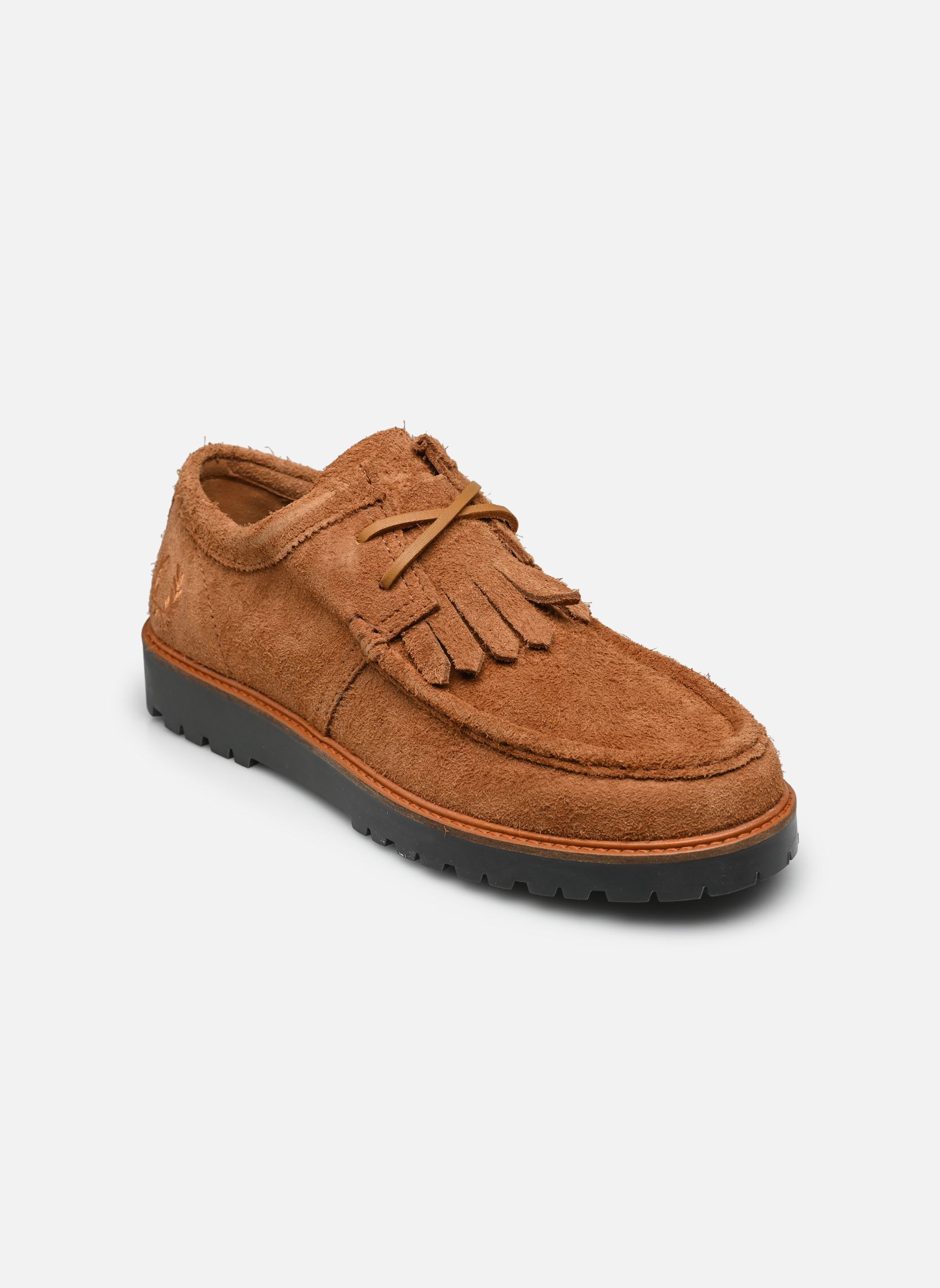 Richelieus-Schuhe KENNEY LOW HAIRY SUEDE herren braun Fred Perry Richelieus-Schuhe KENNEY LOW HAIRY SUEDE herren braun DARK CARAMEL