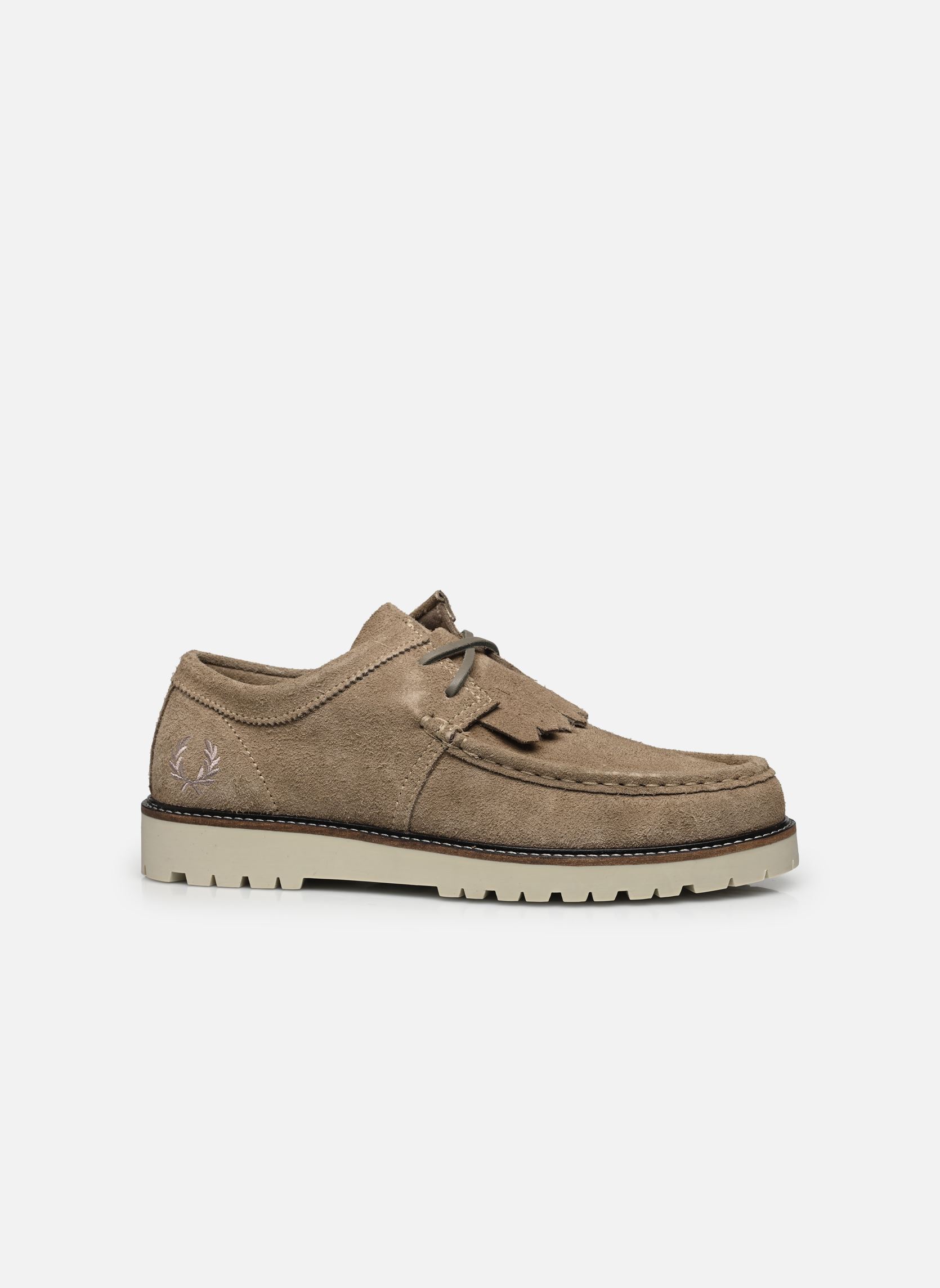 Richelieus KENNEY LOW HAIRY SUEDE homme gris Fred Perry Richelieus KENNEY LOW HAIRY SUEDE homme gris WARM GREY