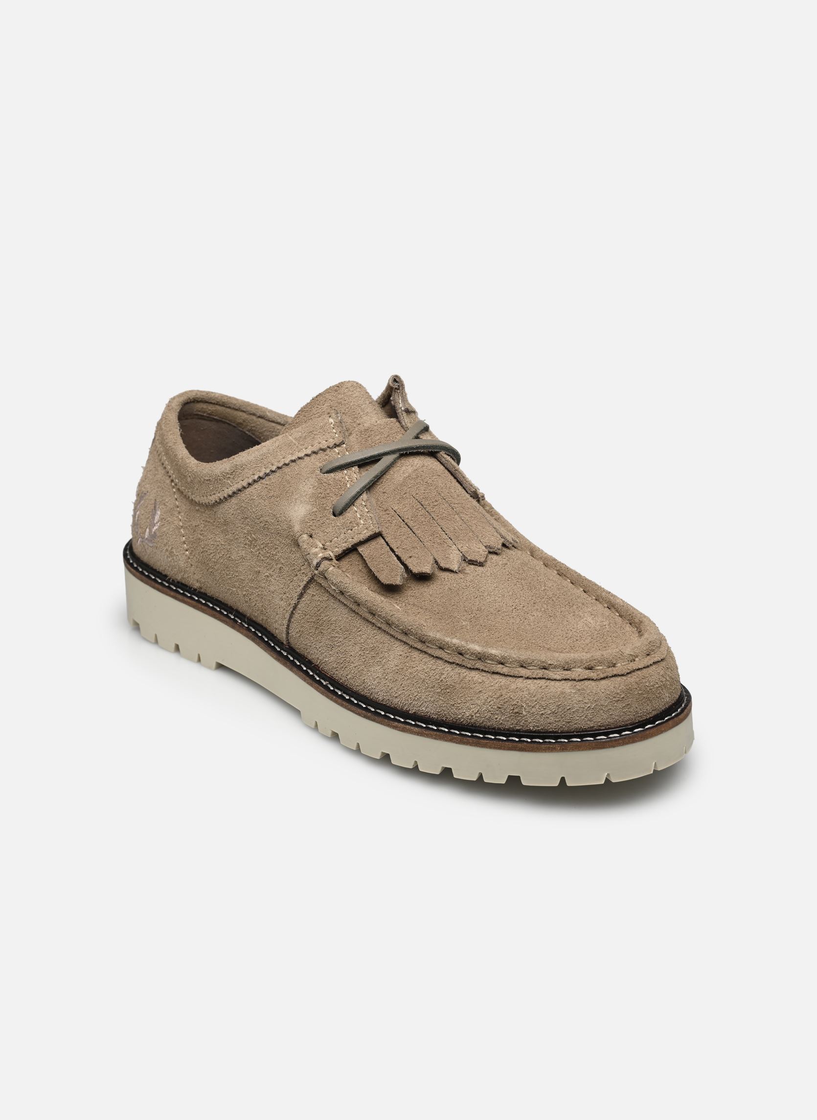 Richelieus KENNEY LOW HAIRY SUEDE homme gris Fred Perry Richelieus KENNEY LOW HAIRY SUEDE homme gris WARM GREY