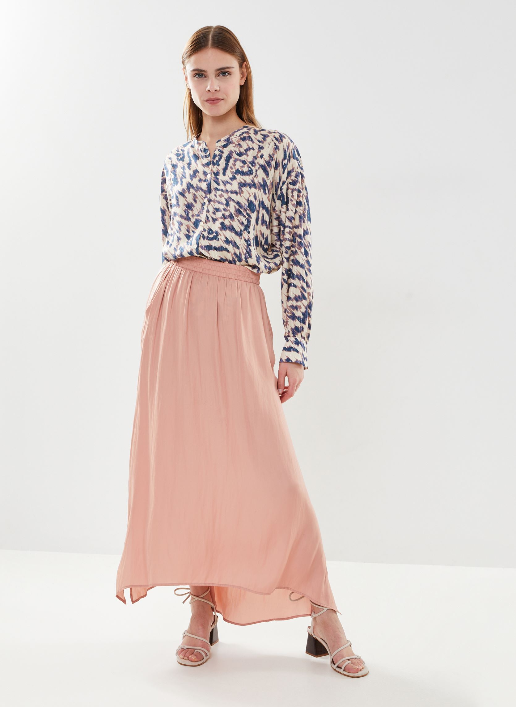 Kurzarm-Blusen Magda_12319 damen blau Grace & Mila Kurzarm-Blusen Magda_12319 damen blau Bleu