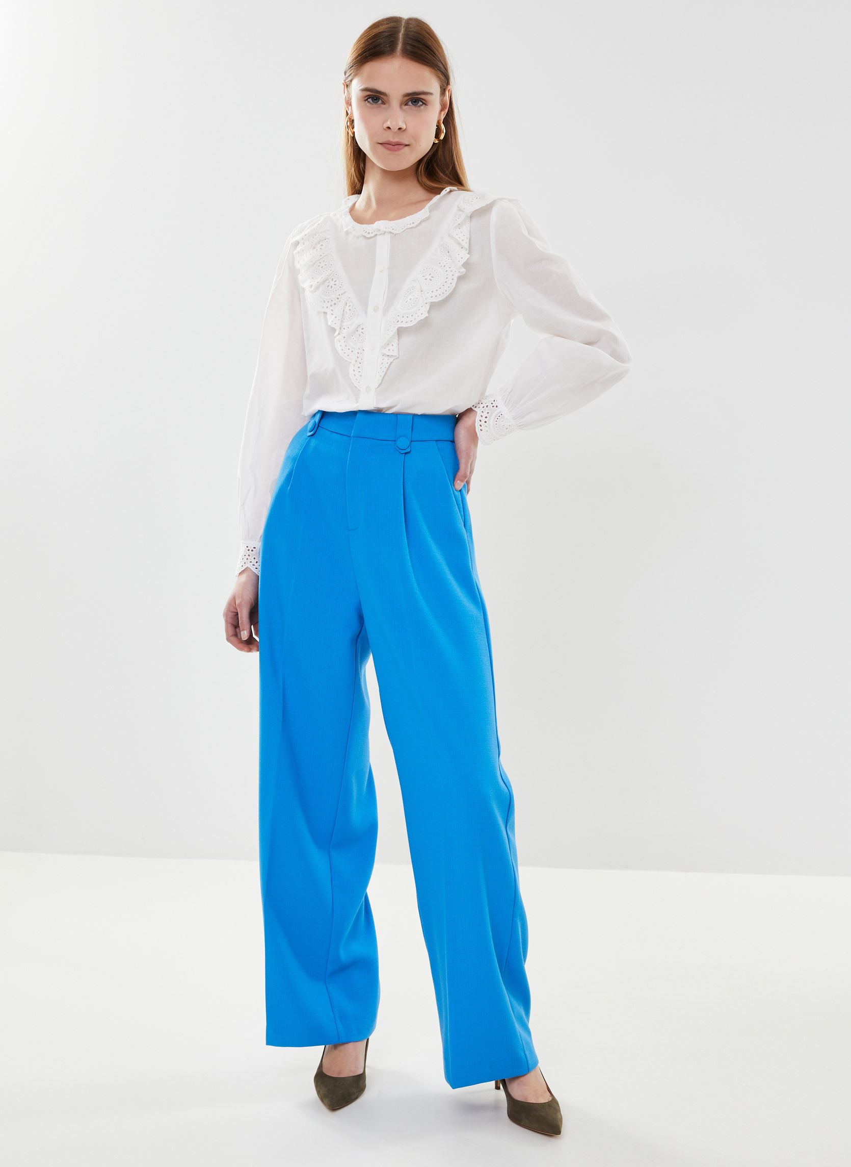 Blouses met korte mouwen Maxime_12367 dames wit Grace & Mila Blouses met korte mouwen Maxime_12367 dames wit ECRU
