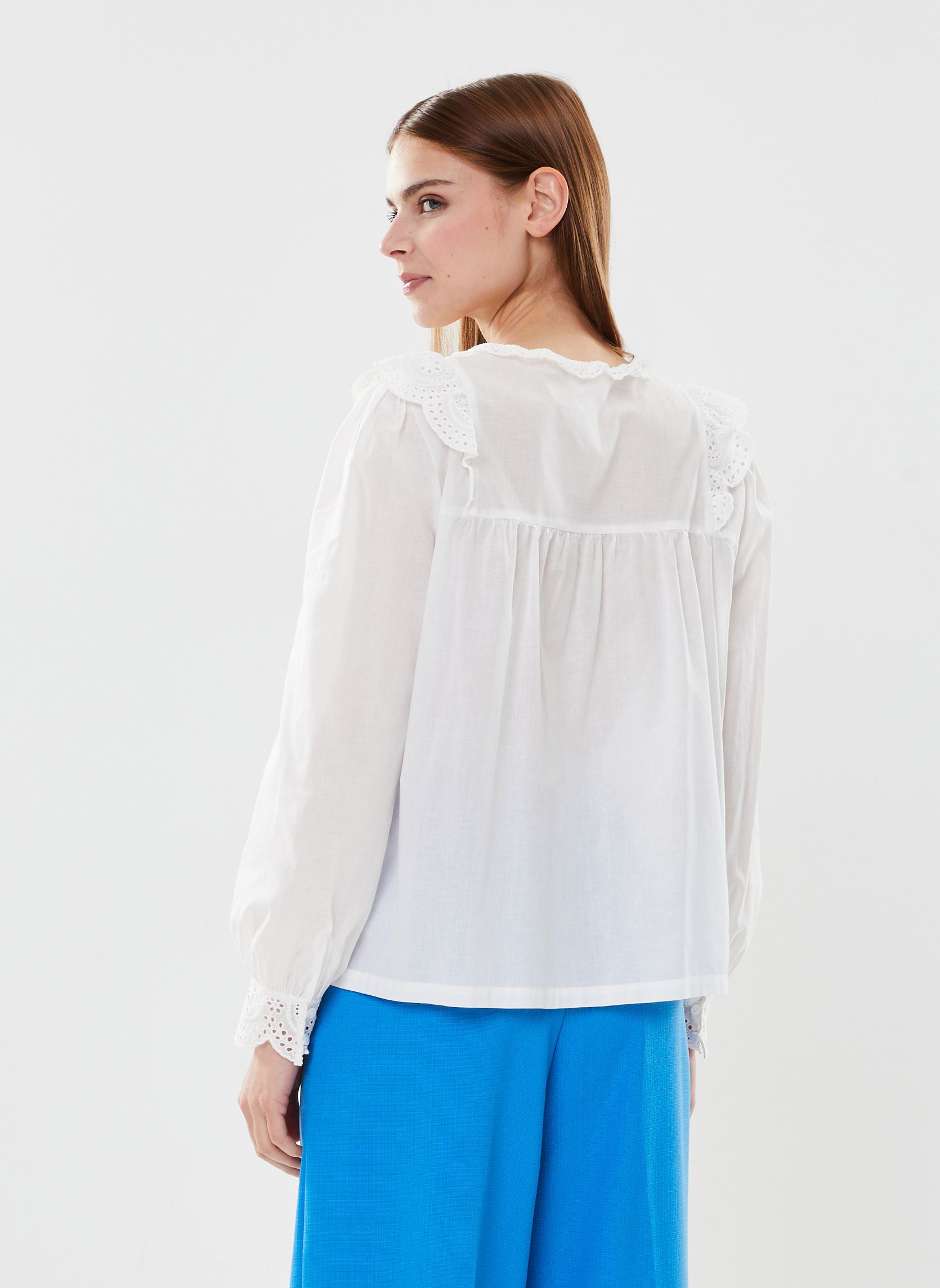 Blouses met korte mouwen Maxime_12367 dames wit Grace & Mila Blouses met korte mouwen Maxime_12367 dames wit ECRU