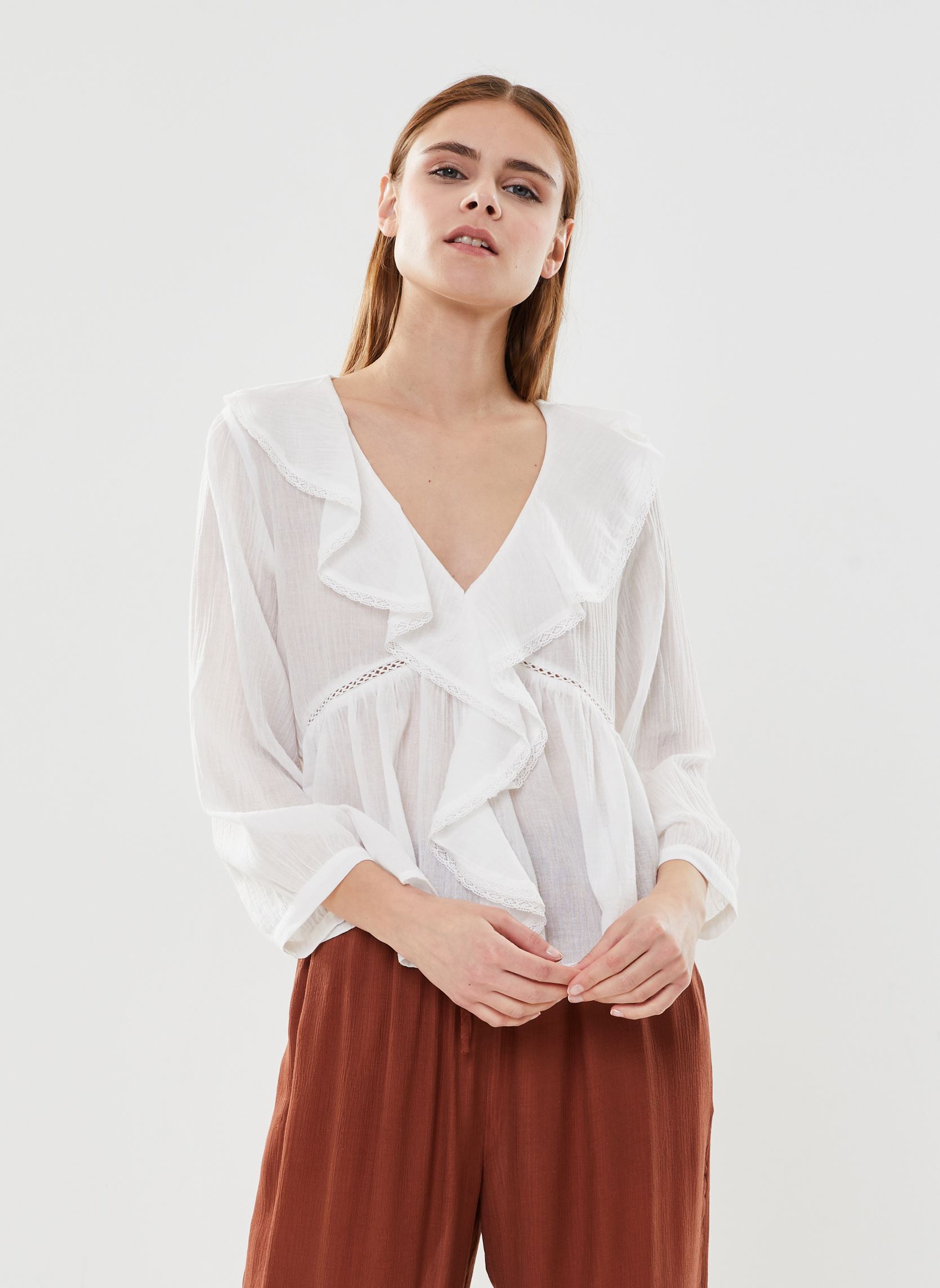 Blouses met korte mouwen Memory_12410 dames wit Grace & Mila Blouses met korte mouwen Memory_12410 dames wit ECRU