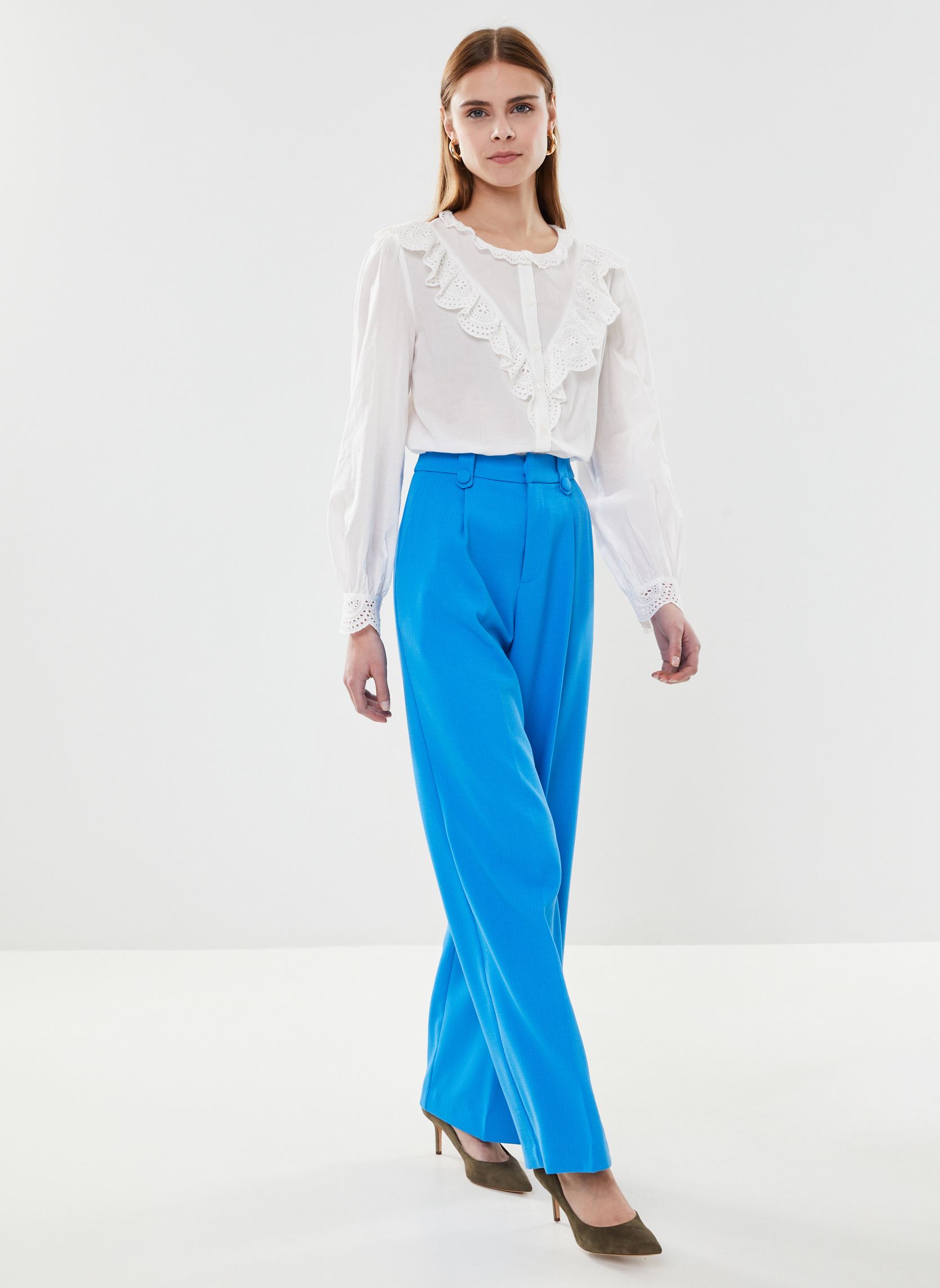 Weite Hosen Marly_12354 damen blau Grace & Mila Weite Hosen Marly_12354 damen blau Bleu