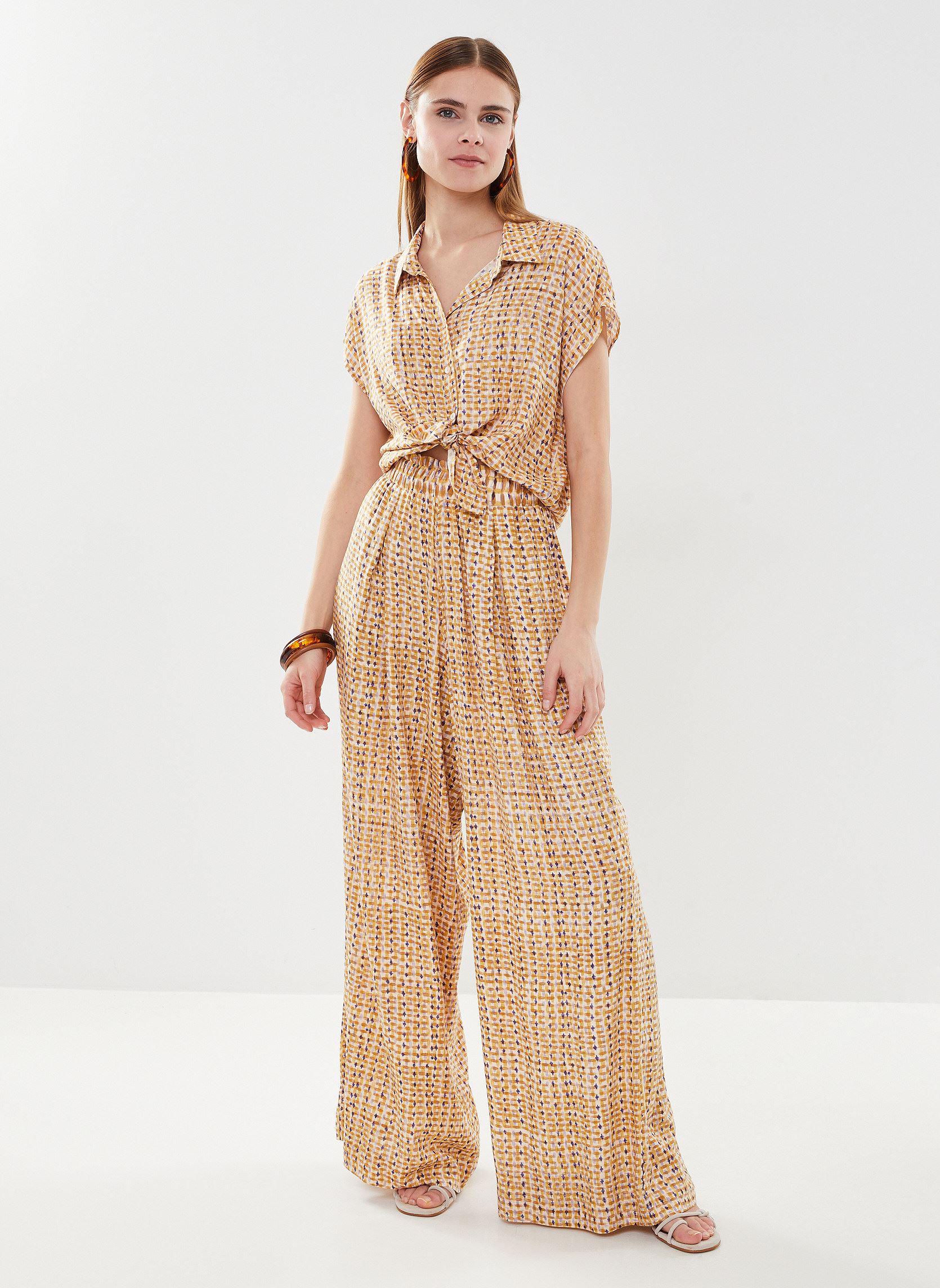 Pantaloni larghi Masha_12275 donna beige Grace & Mila Pantaloni larghi Masha_12275 donna beige OCRE
