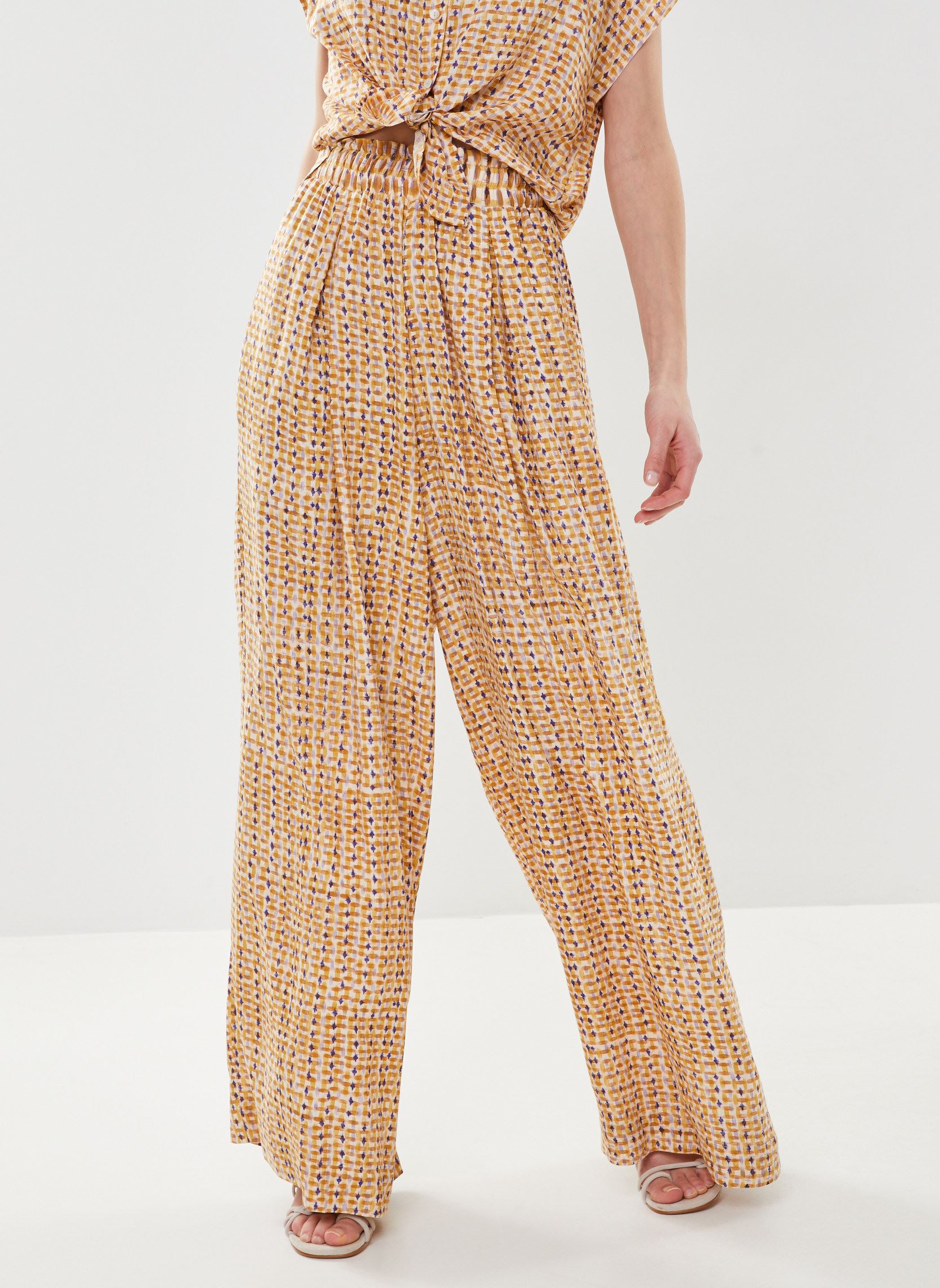 Pantaloni larghi Masha_12275 donna beige Grace & Mila Pantaloni larghi Masha_12275 donna beige OCRE