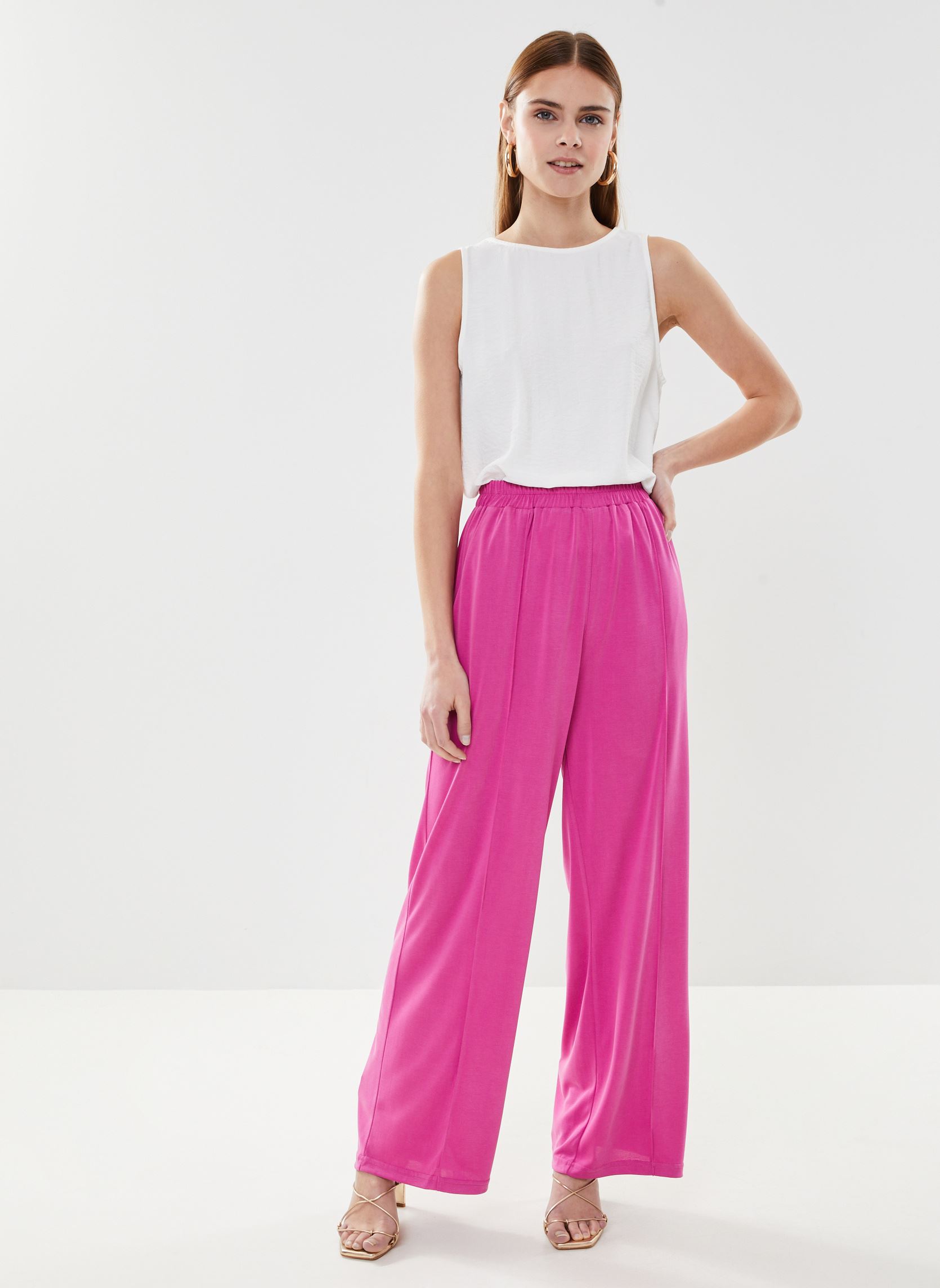Weite Hosen Maxwell_12368 damen rosa Grace & Mila Weite Hosen Maxwell_12368 damen rosa Pivoine