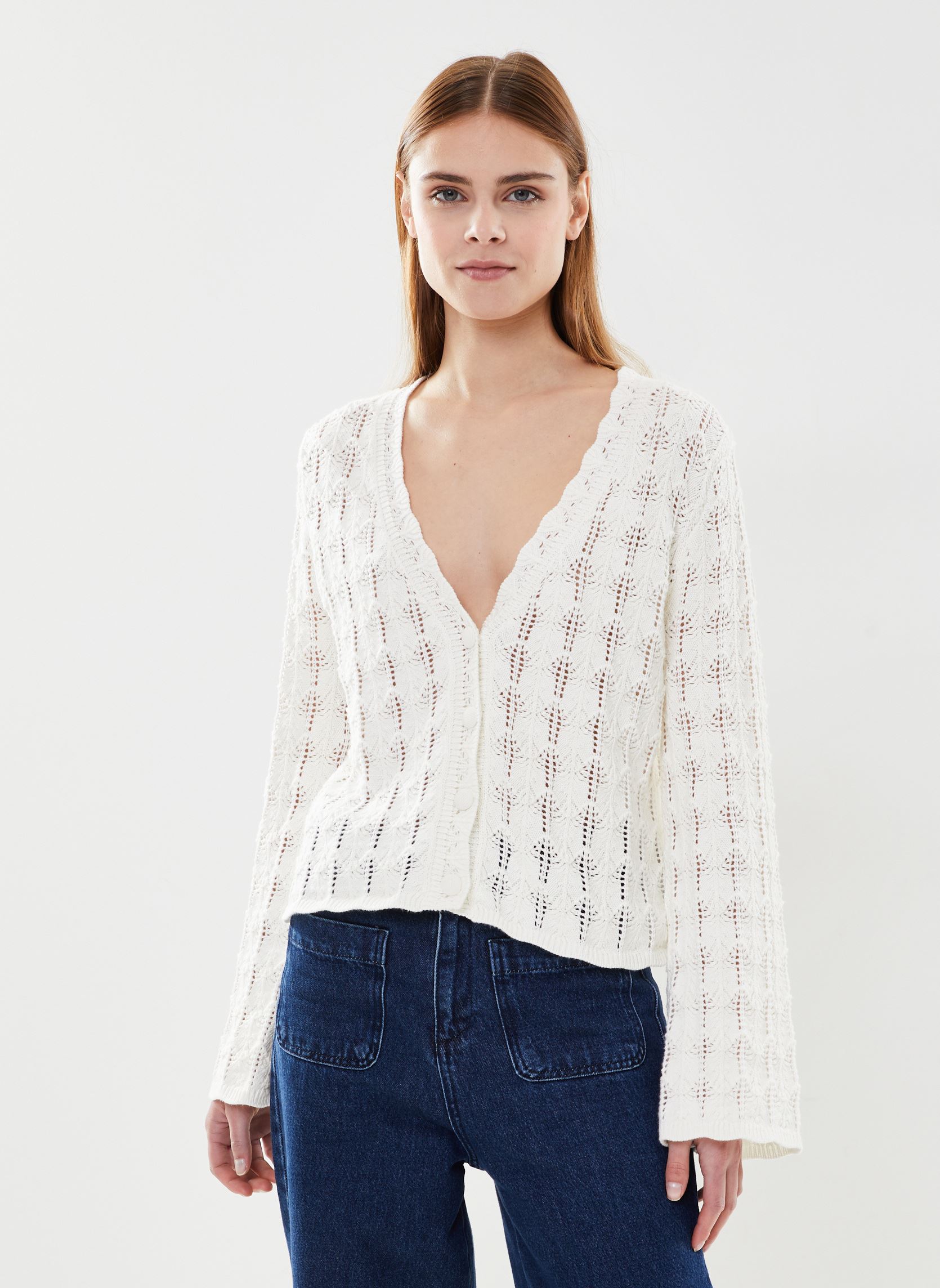 Gilets Maeva_12430 femme blanc Grace & Mila Gilets Maeva_12430 femme blanc ECRU