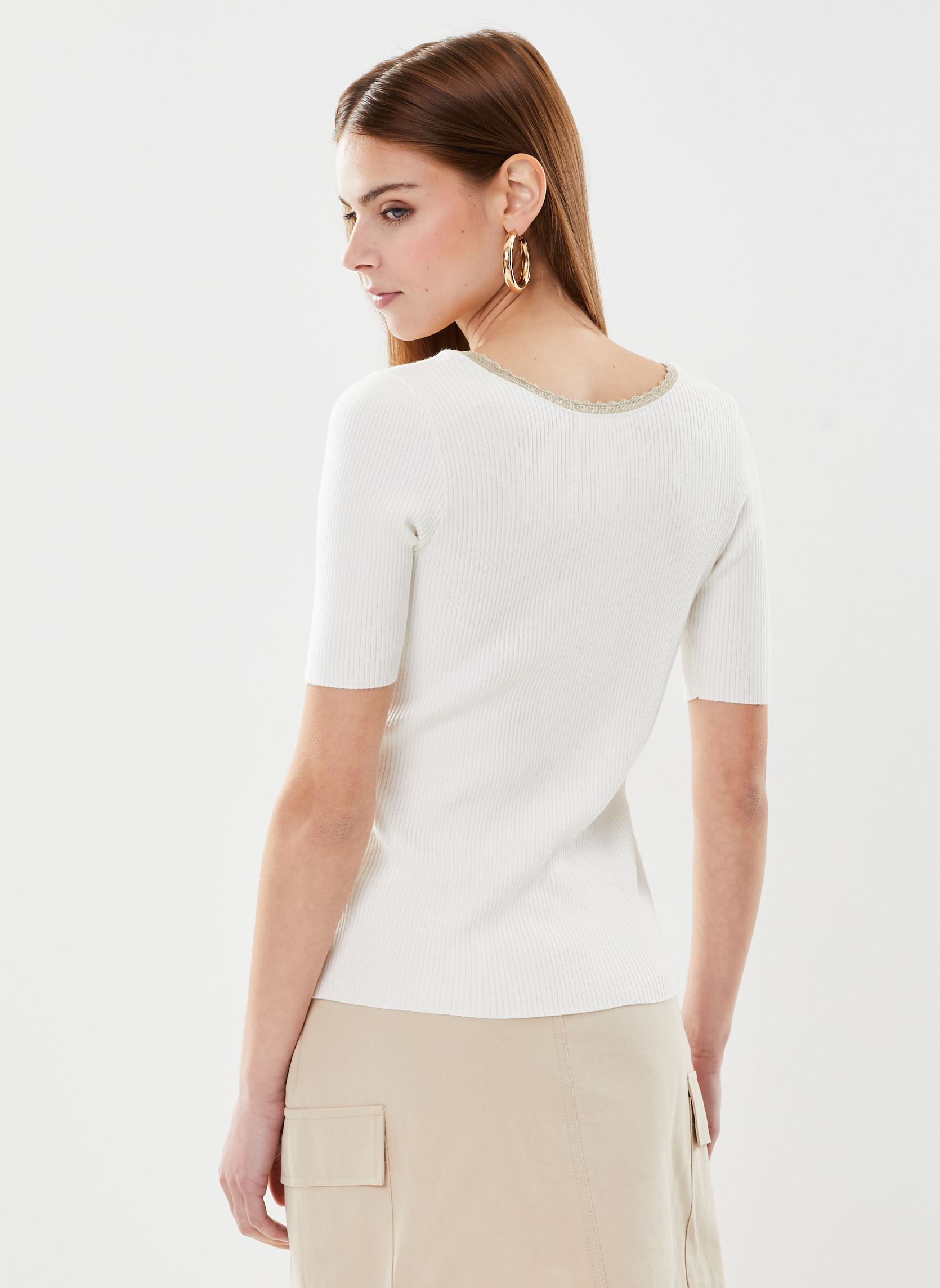 Pulls Madame_12380 femme blanc Grace & Mila Pulls Madame_12380 femme blanc Ecru