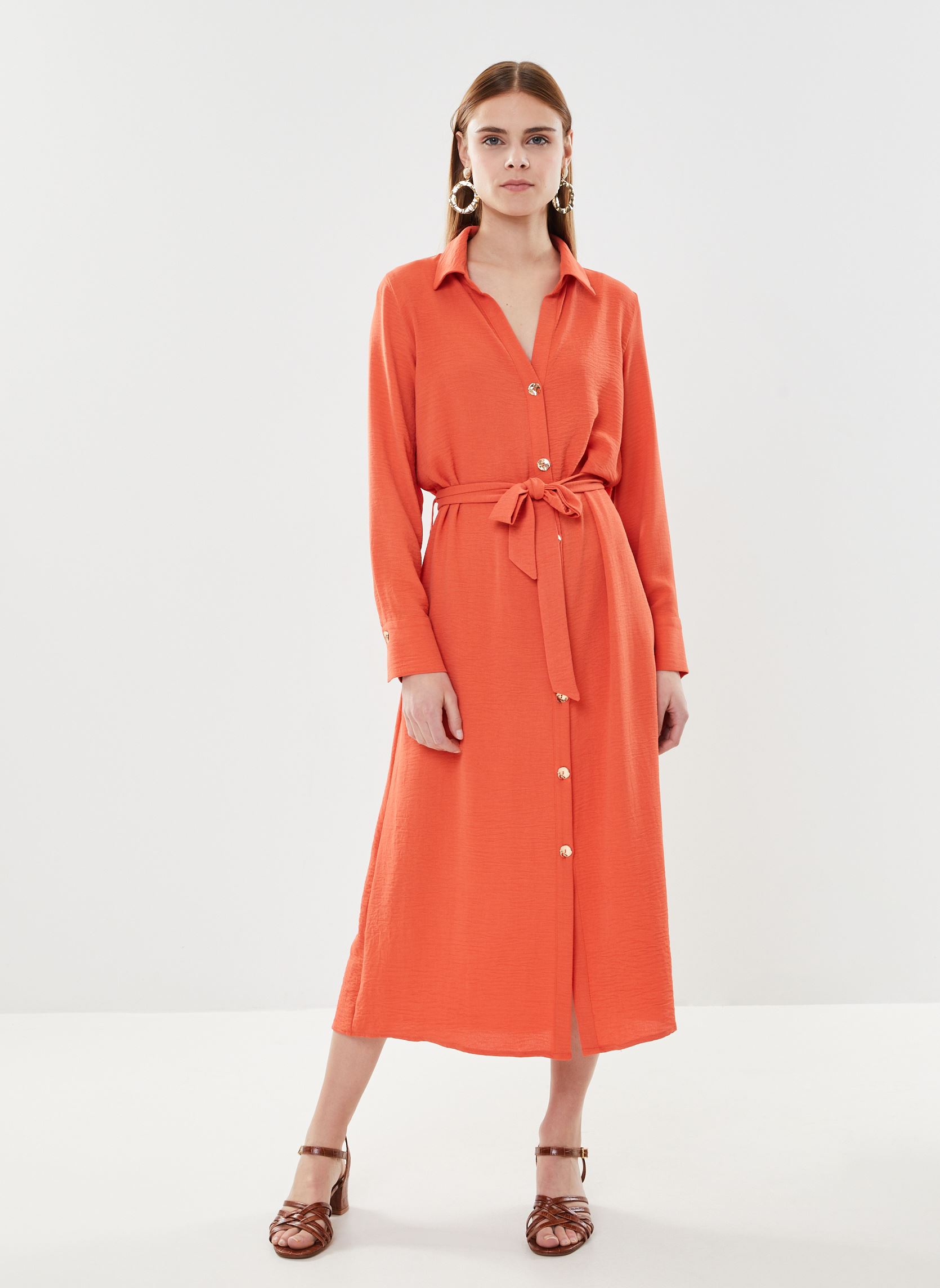 Lange Kleider Manolo_22293 damen orange Grace & Mila Lange Kleider Manolo_22293 damen orange PECHE