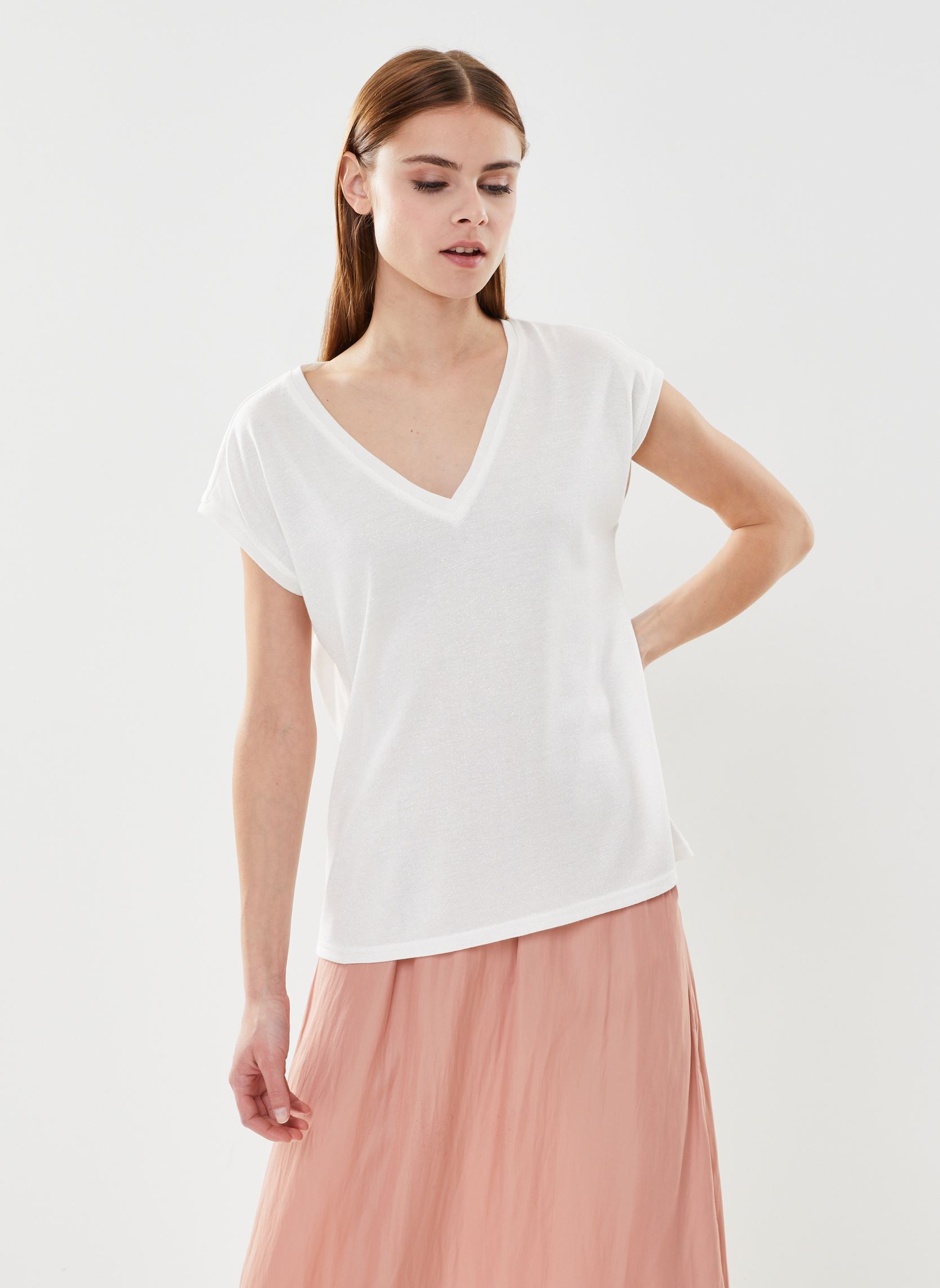 Tee-shirts manches courtes Malin_12382 femme blanc Grace & Mila Tee-shirts manches courtes Malin_12382 femme blanc Ecru