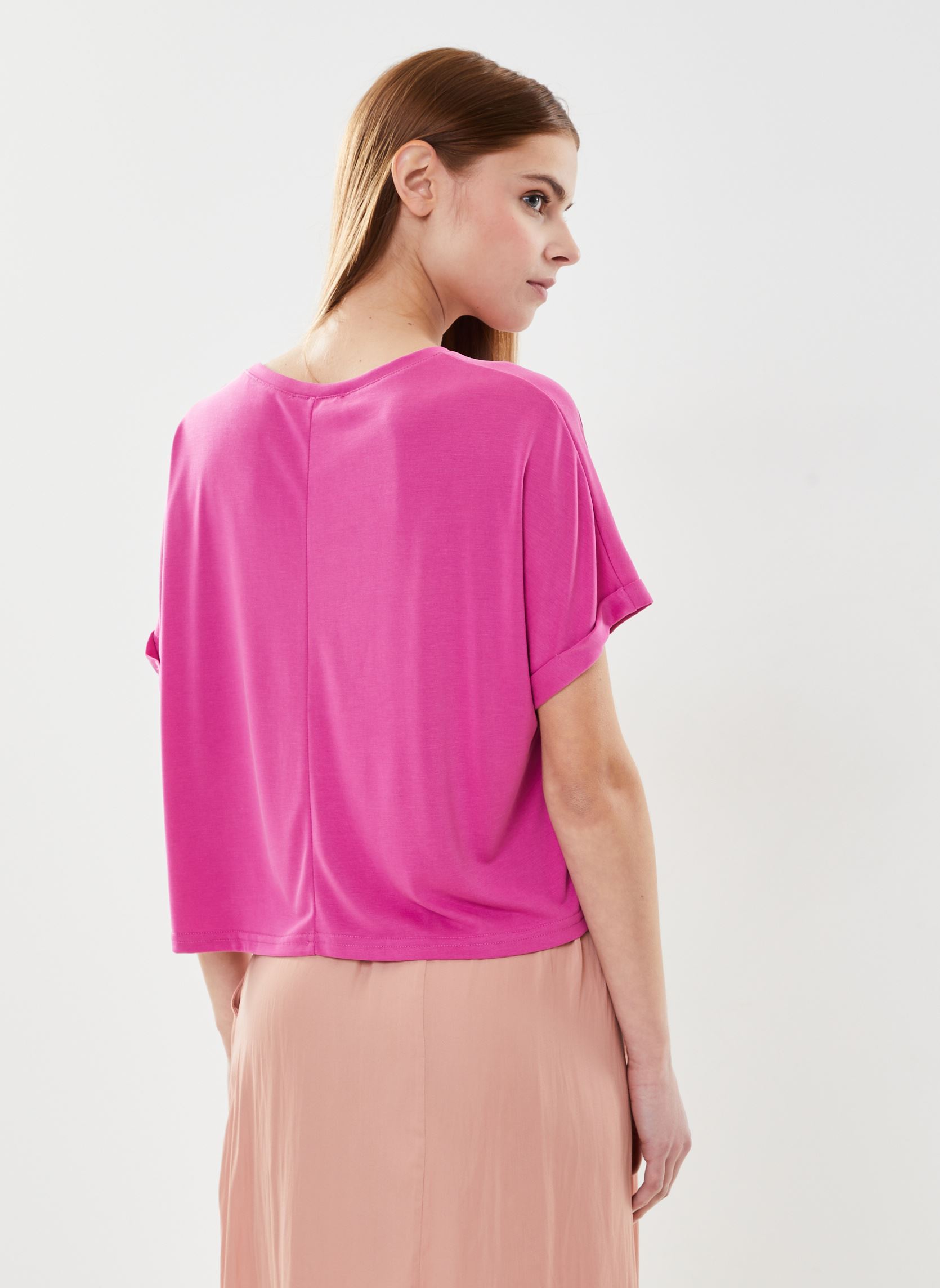 T-shirts met korte mouwen Mama_12369 dames roze Grace & Mila T-shirts met korte mouwen Mama_12369 dames roze Pivoine