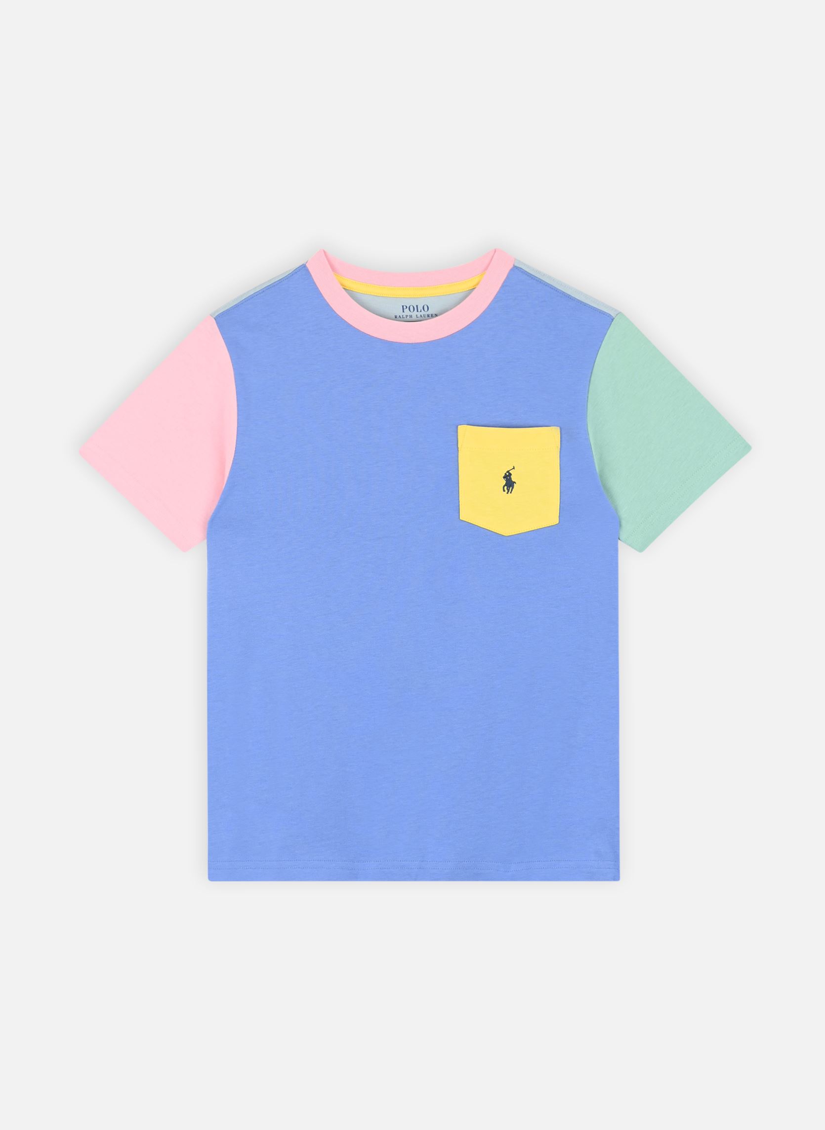 Vêtements Polo Ralph Lauren T Shirt À Poche En Coton En Color Block 322861435 pour Accessoires