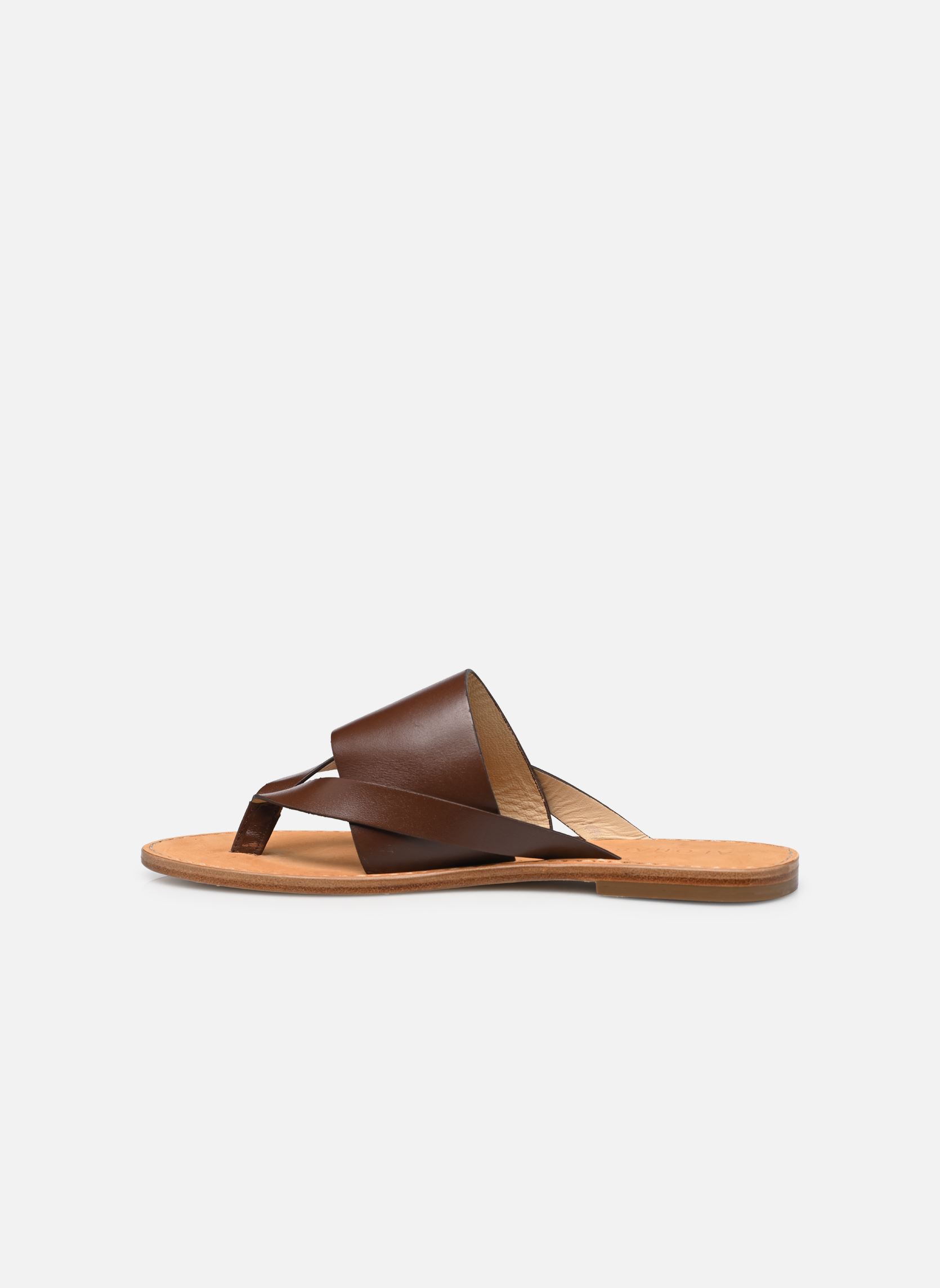 Flache Sandalen Eugene damen braun Alohas Flache Sandalen Eugene damen braun BROWN LEATHER