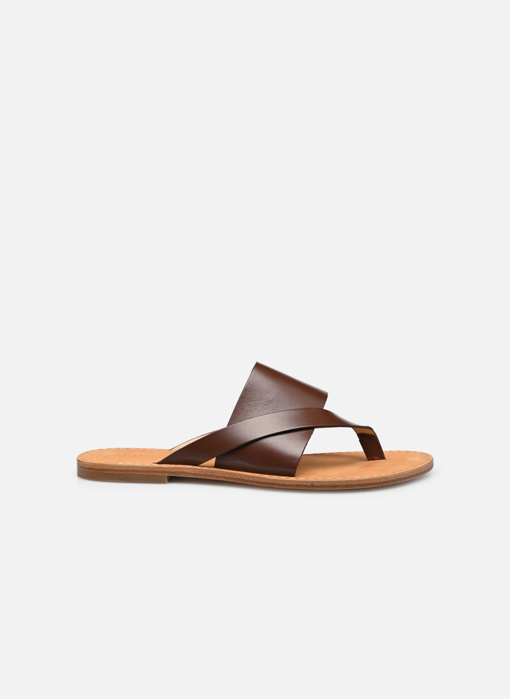 Flache Sandalen Eugene damen braun Alohas Flache Sandalen Eugene damen braun BROWN LEATHER