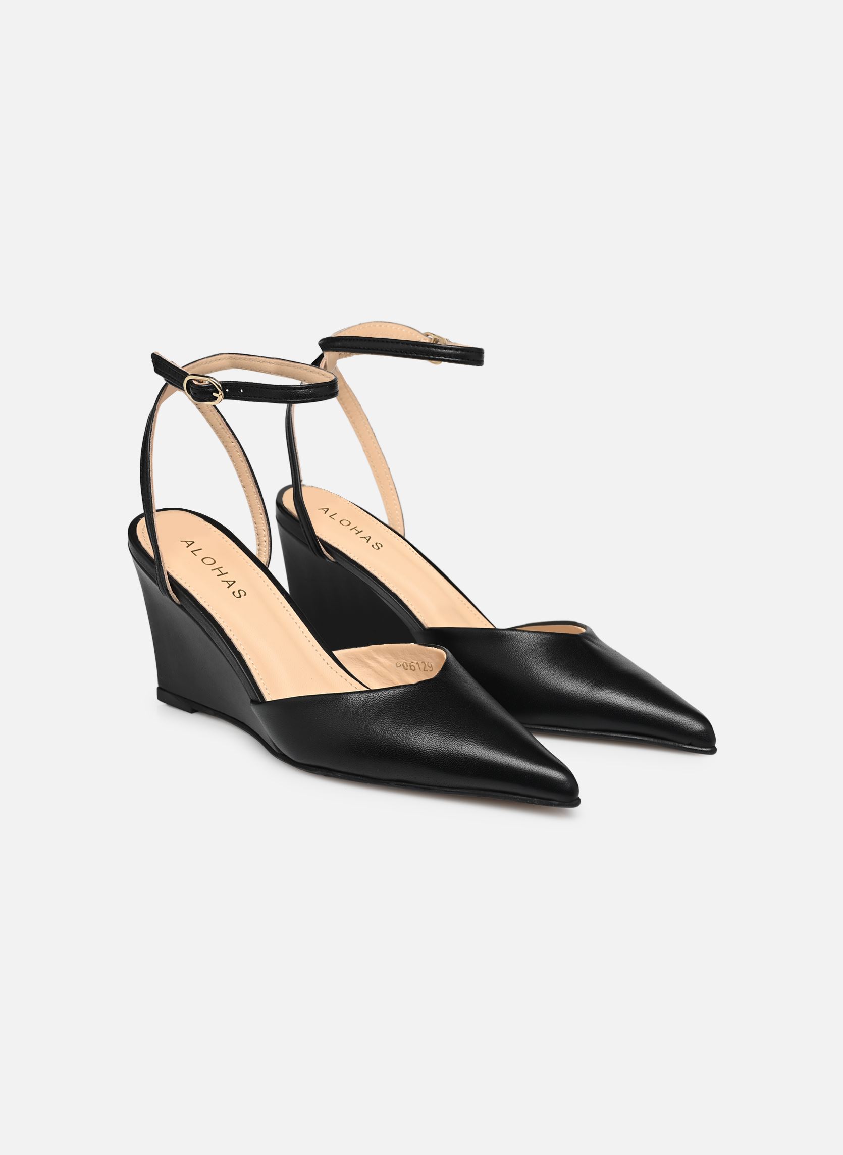 Pumps Polly damen schwarz Alohas Pumps Polly damen schwarz BLACK LEATHER