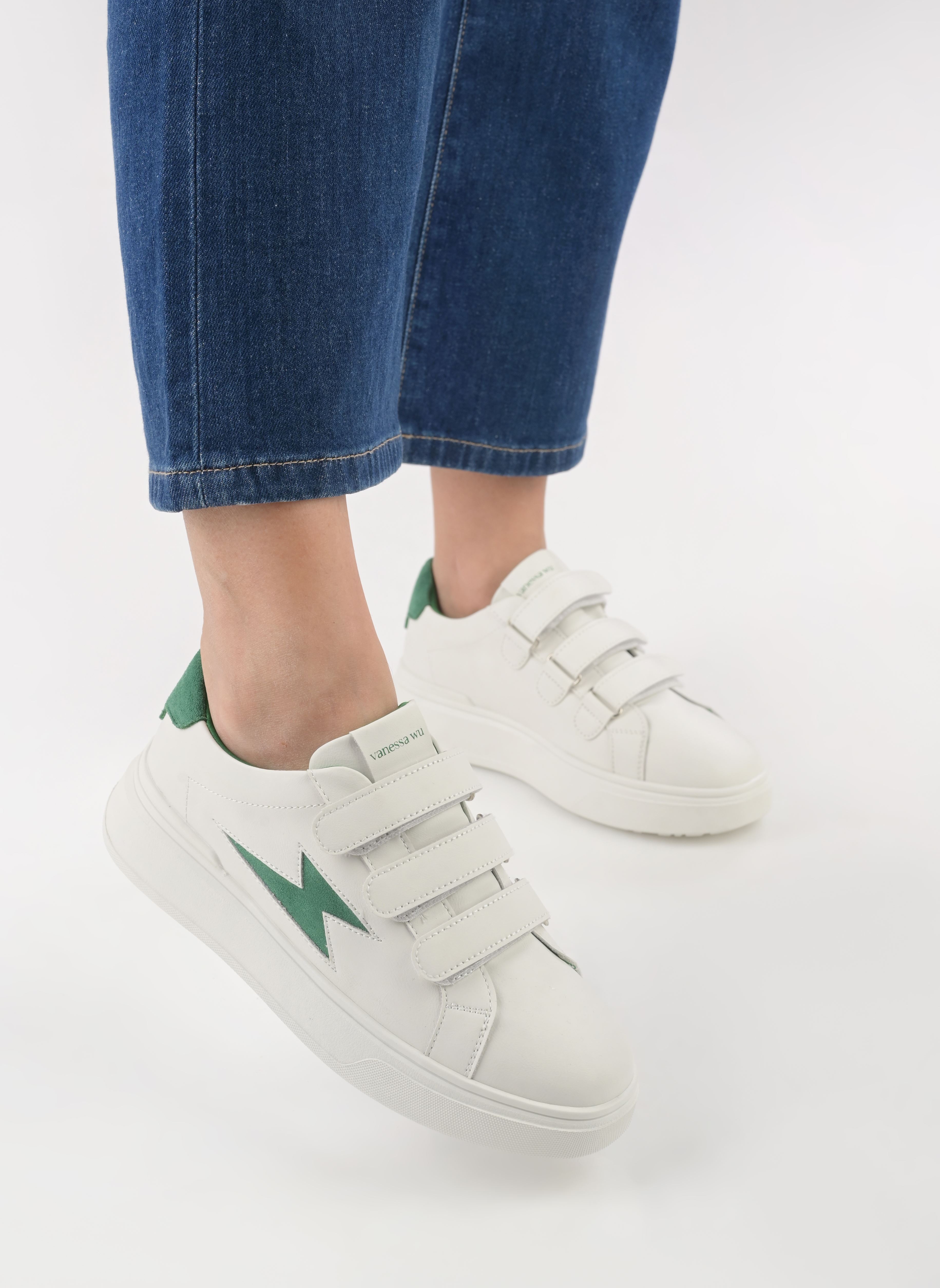Baskets BK2672 femme blanc Vanessa Wu Baskets BK2672 femme blanc Vert