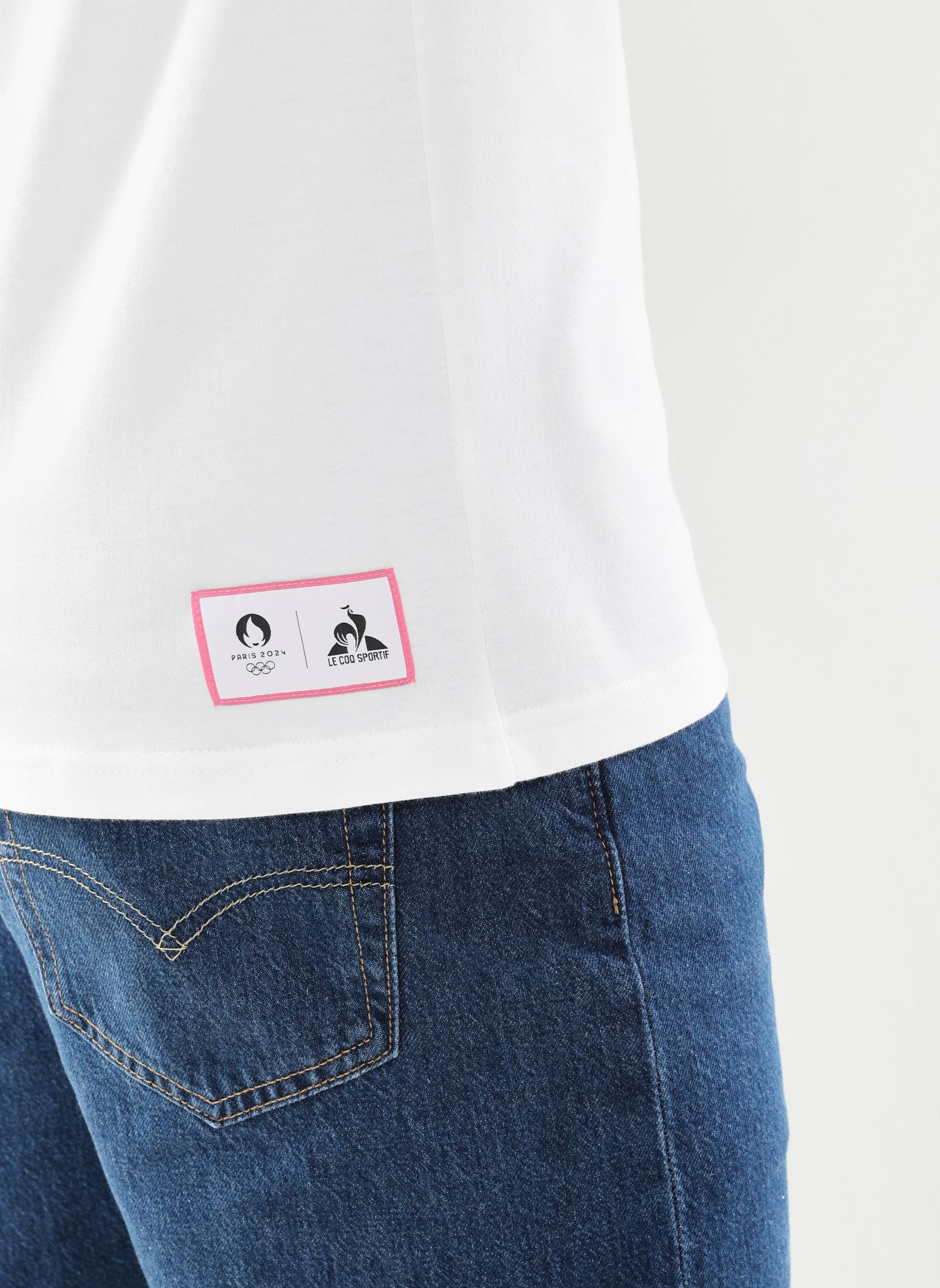 Le Coq Sportif ESS TEE SS N°4 M Blanc - Vêtements T-shirts manches