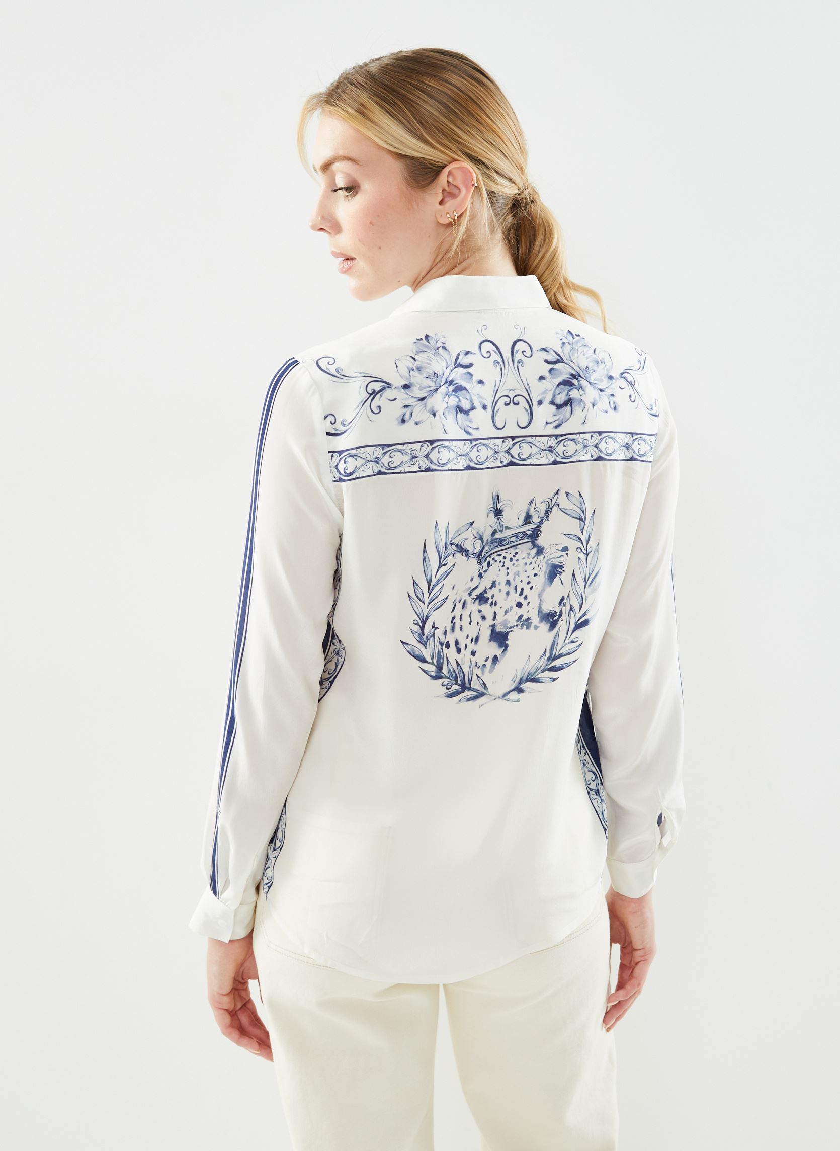 Langarm-Hemden Che ML Imp BY12035 damen weiß IKKS Women Langarm-Hemden Che ML Imp BY12035 damen weiß 12-IVOIRE