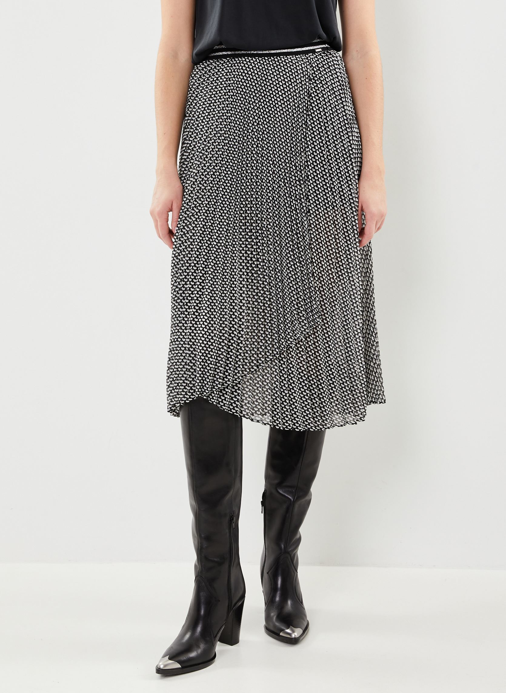 Vêtements IKKS Women Jup Plis Imp BY27005 pour Accessoires