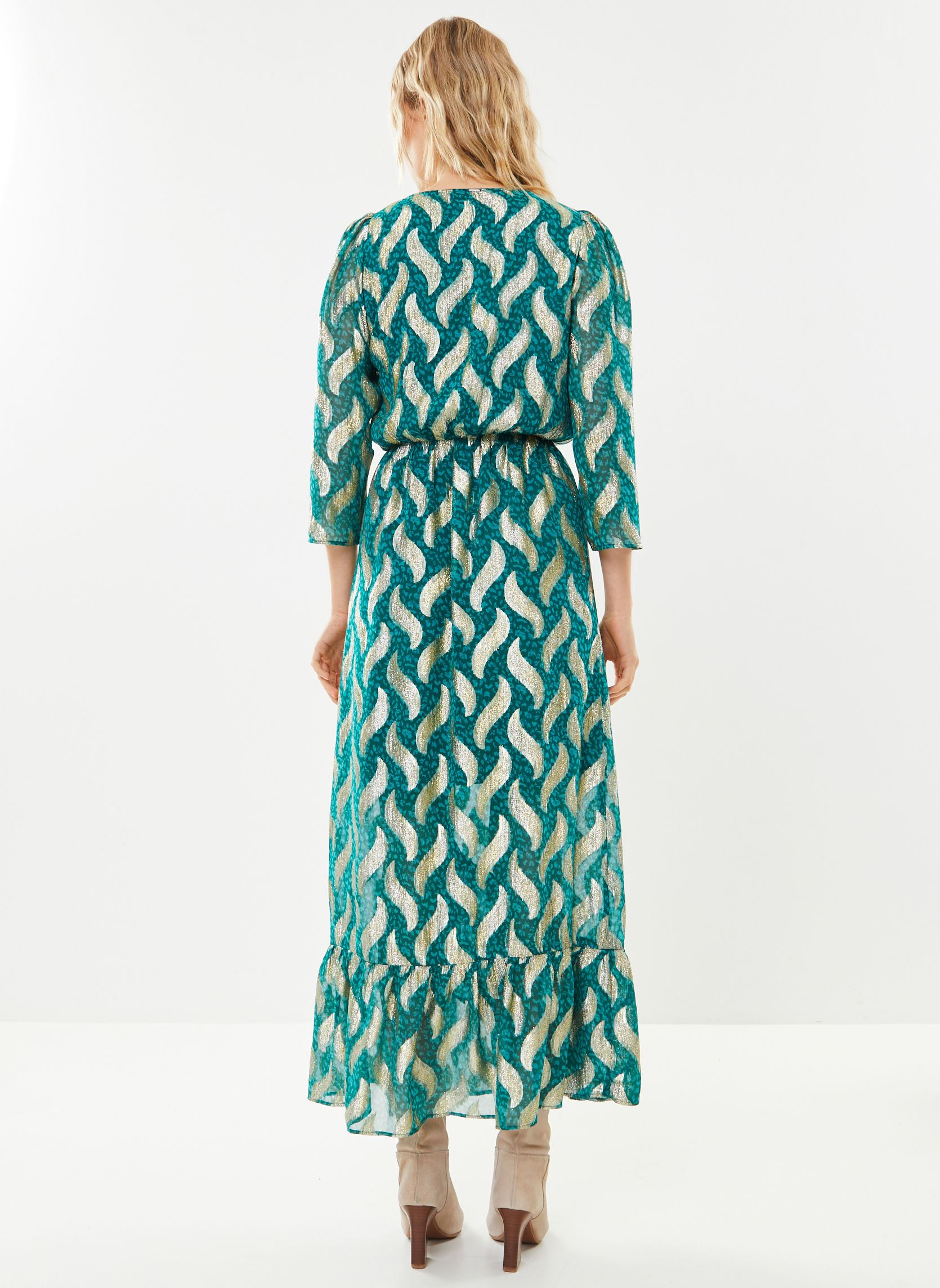 Vestiti lunghi Rob M7 Lg Imp BY30805 donna verde IKKS Women Vestiti lunghi Rob M7 Lg Imp BY30805 donna verde 53-MENTHE