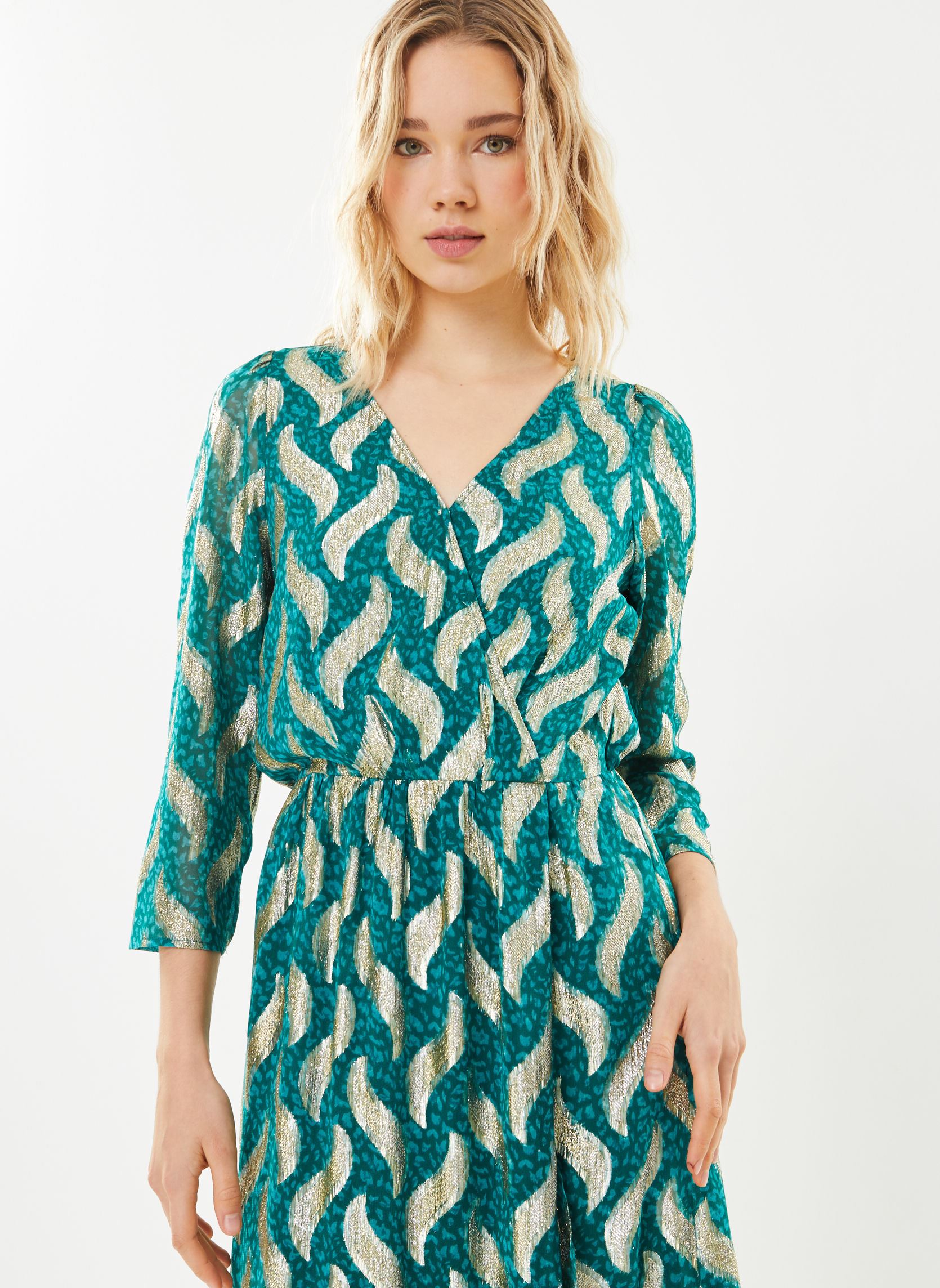 Vestiti lunghi Rob M7 Lg Imp BY30805 donna verde IKKS Women Vestiti lunghi Rob M7 Lg Imp BY30805 donna verde 53-MENTHE