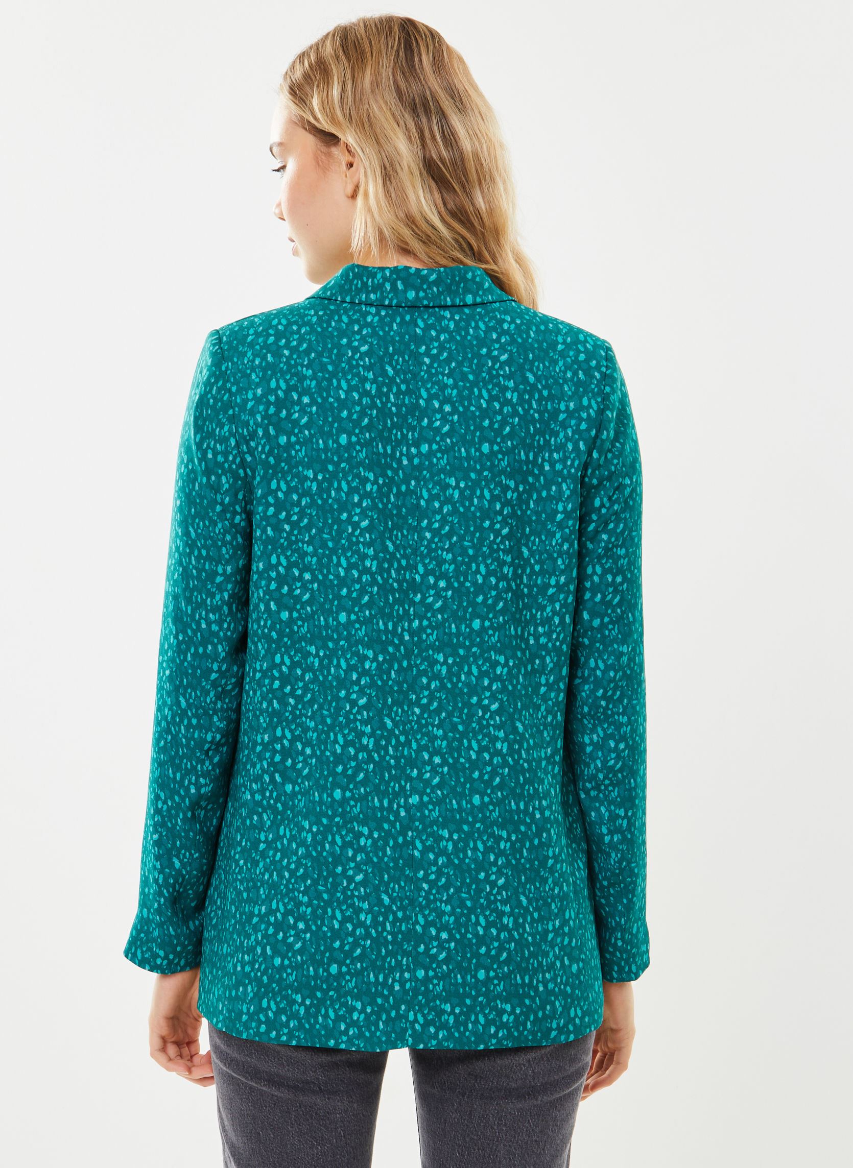 Blazer Femme IKKS Taille 36 – Gris Foncé, Manches Longues, Très Bon état