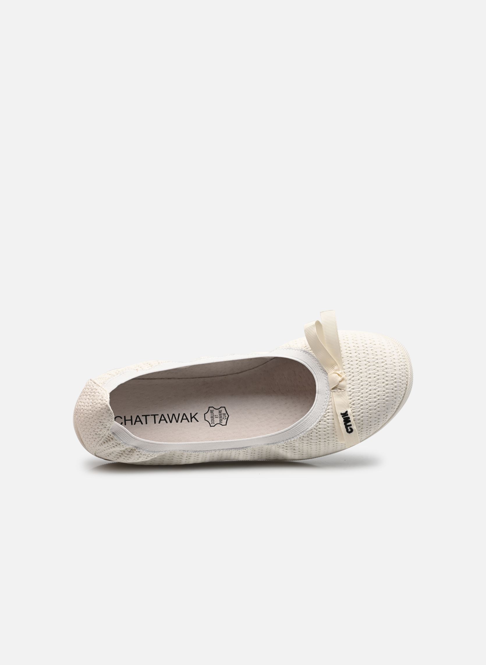 Klassieke ballerina's Girona dames wit Chattawak Klassieke ballerina's Girona dames wit Blanc