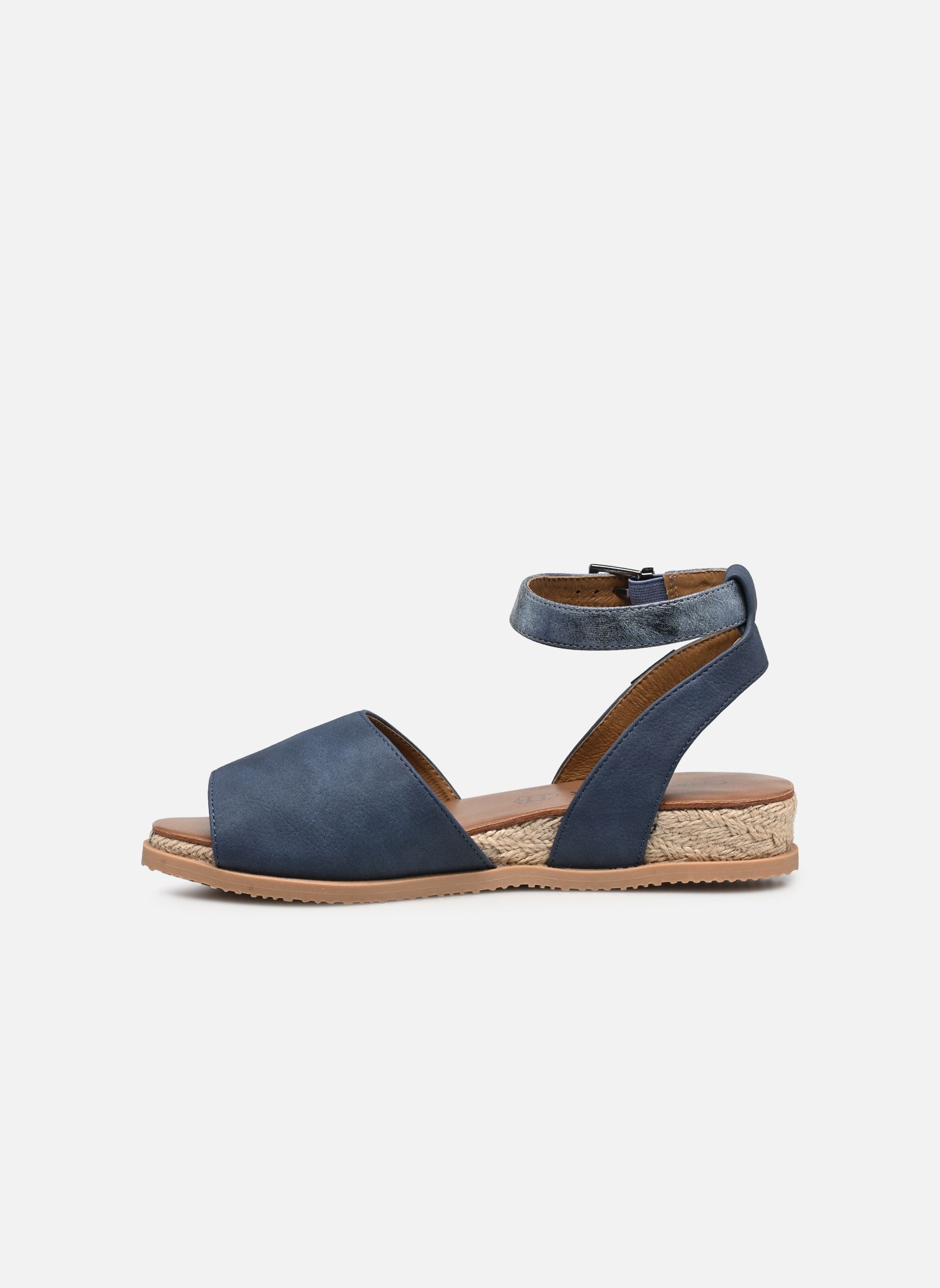 Sandalen met sleehak en plateau Louisa dames blauw Chattawak Sandalen met sleehak en plateau Louisa dames blauw Bleu