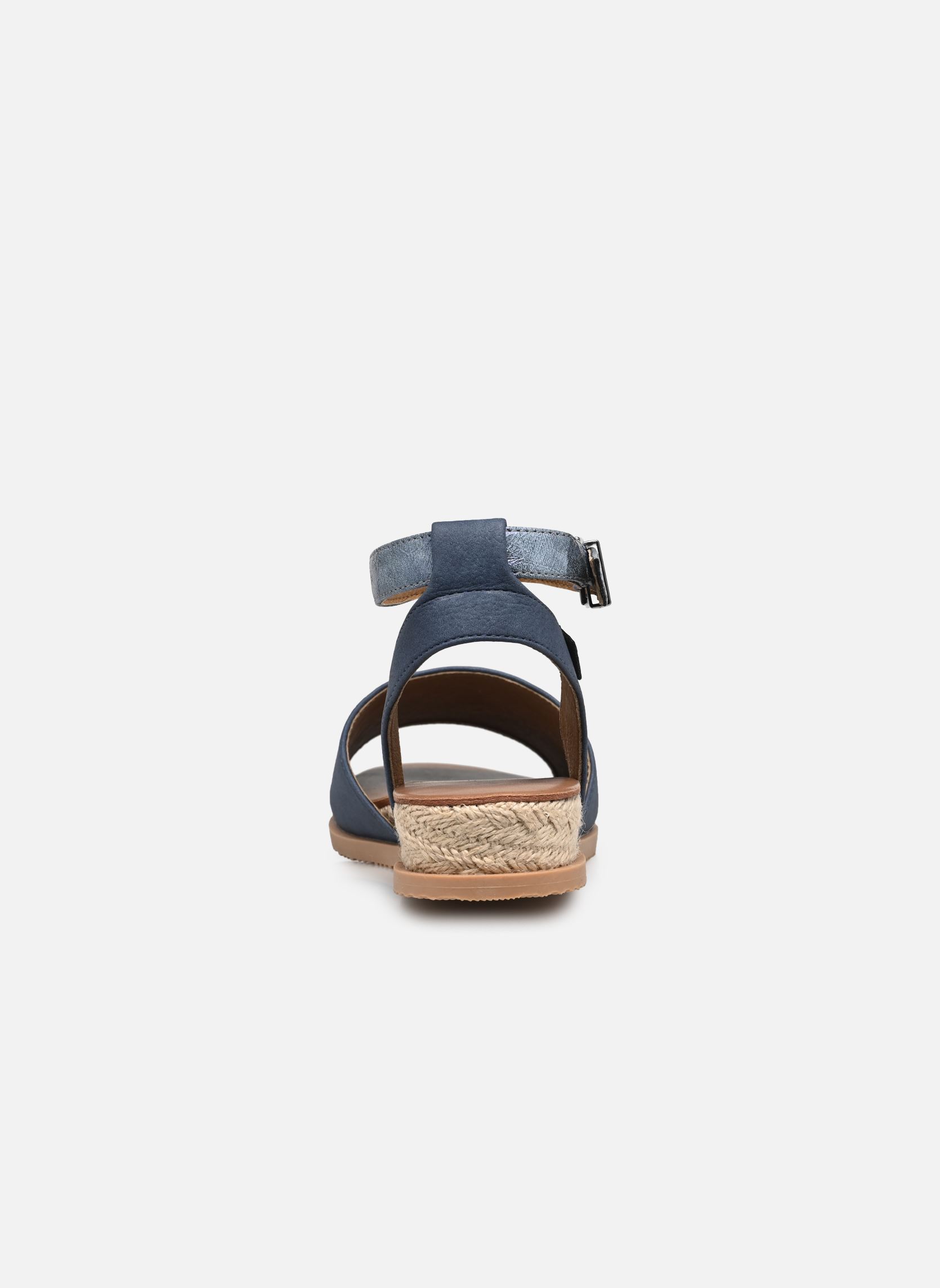 Sandalen met sleehak en plateau Louisa dames blauw Chattawak Sandalen met sleehak en plateau Louisa dames blauw Bleu