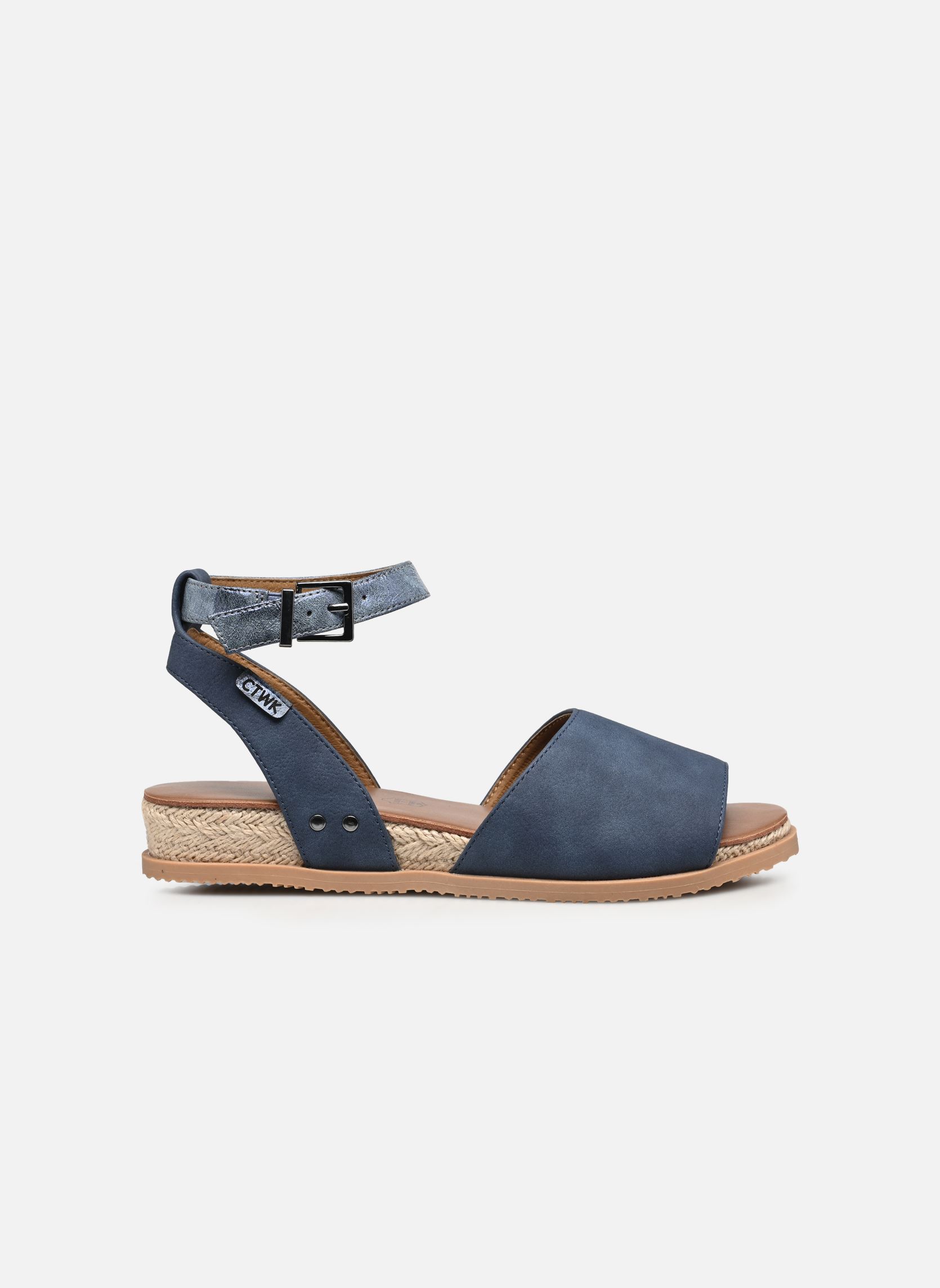 Sandalen met sleehak en plateau Louisa dames blauw Chattawak Sandalen met sleehak en plateau Louisa dames blauw Bleu
