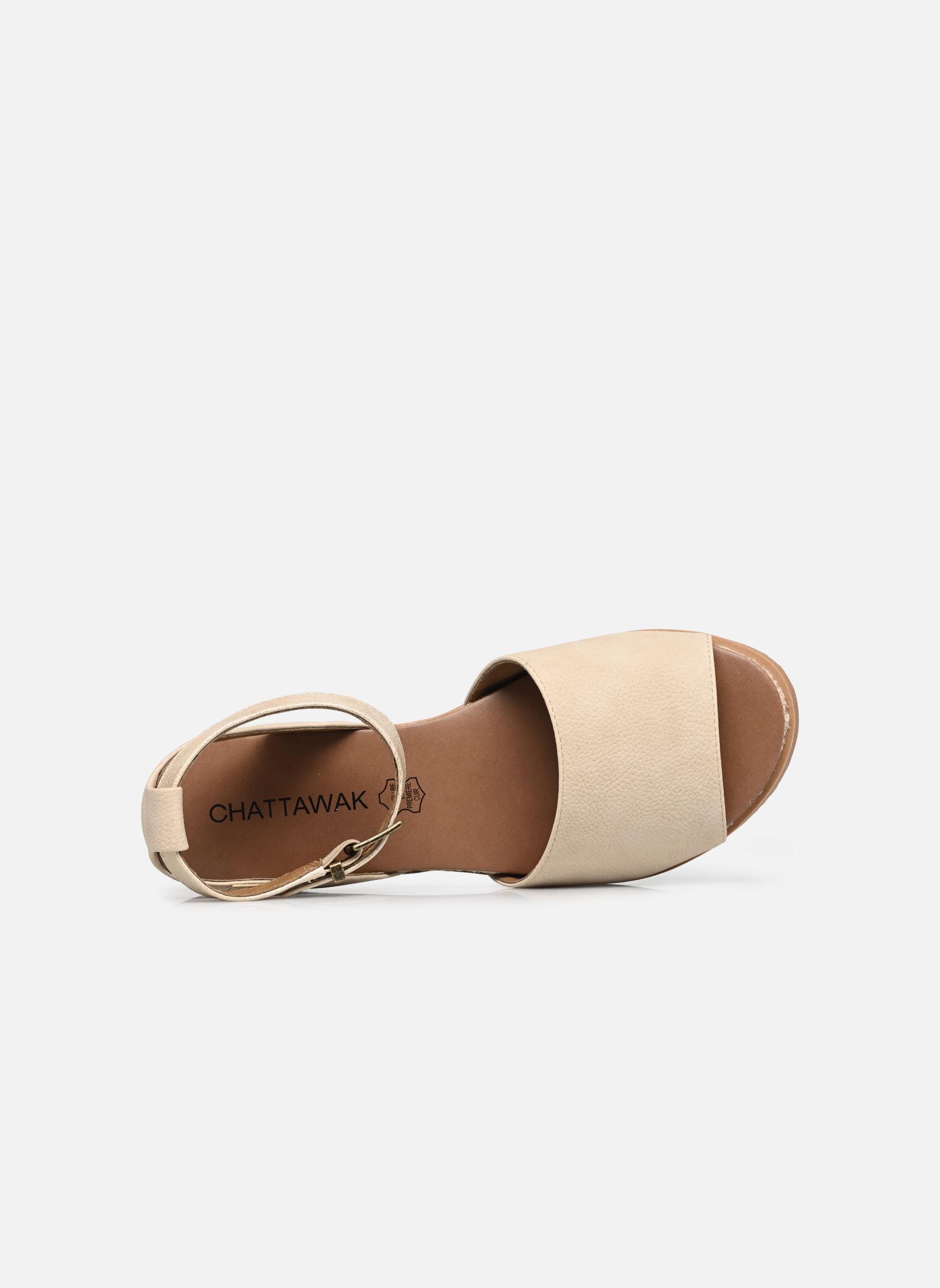 Sandali con zeppa e plateau Louisa donna beige Chattawak Sandali con zeppa e plateau Louisa donna beige Sable