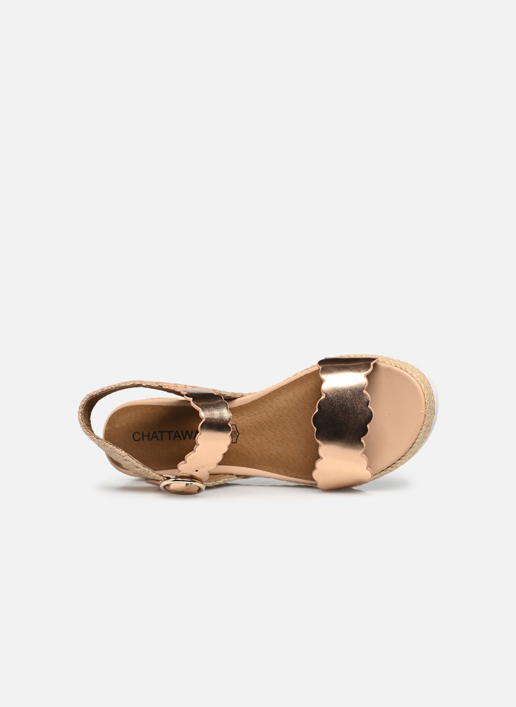 Keil- und Plateausandalen Maka damen rosa Chattawak Keil- und Plateausandalen Maka damen rosa Rose gold